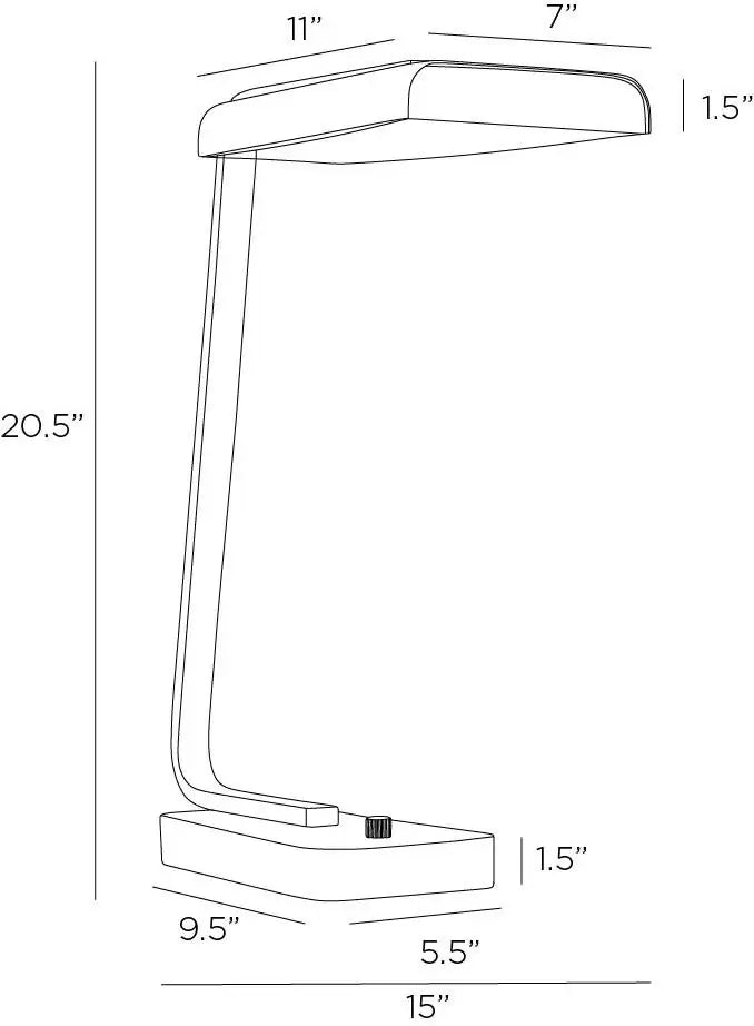 ARTERIORS GENEVIEVE DESK LAMP - Table