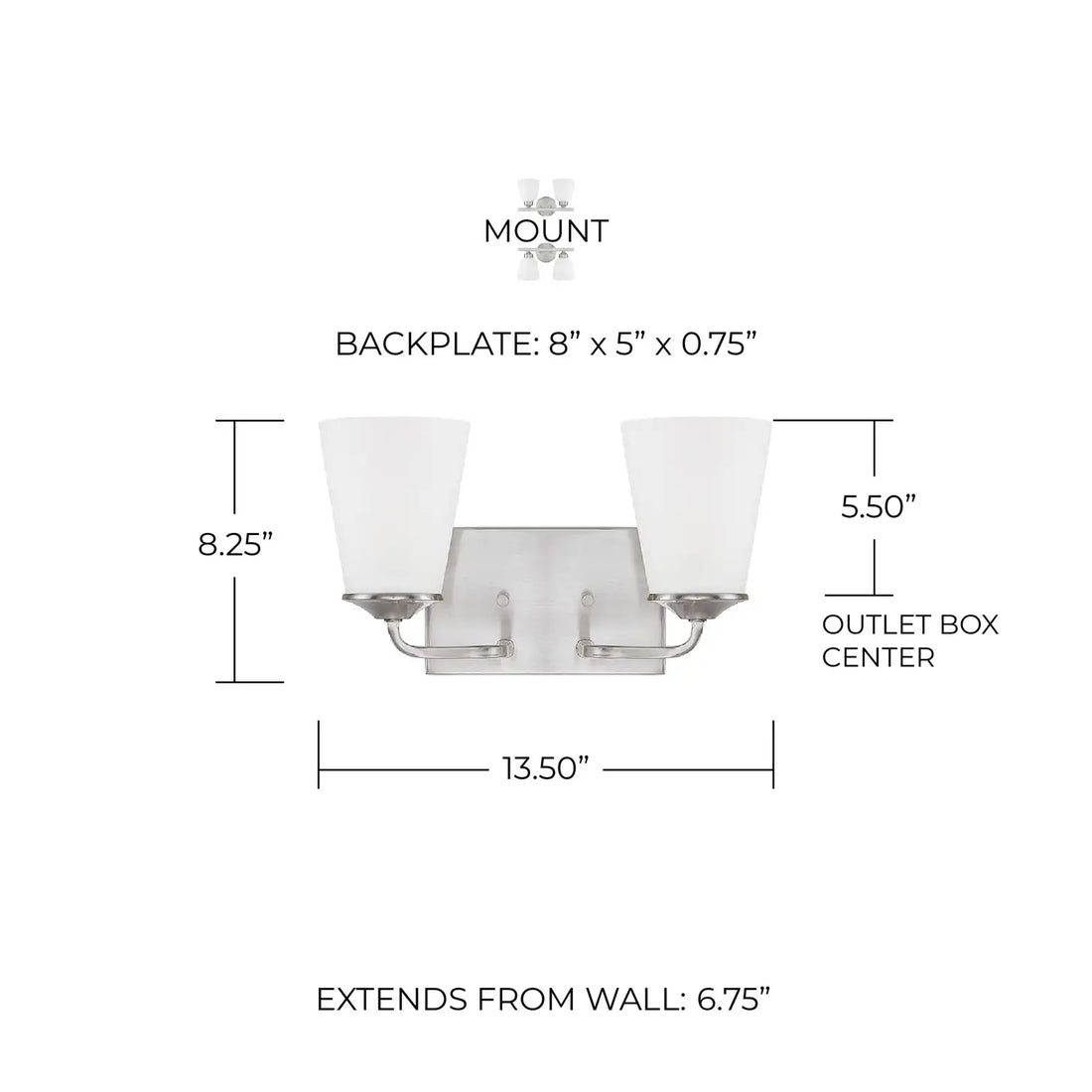 CAPITAL LIGHTING, BRAYLON VANITY, VANITY LIGHT