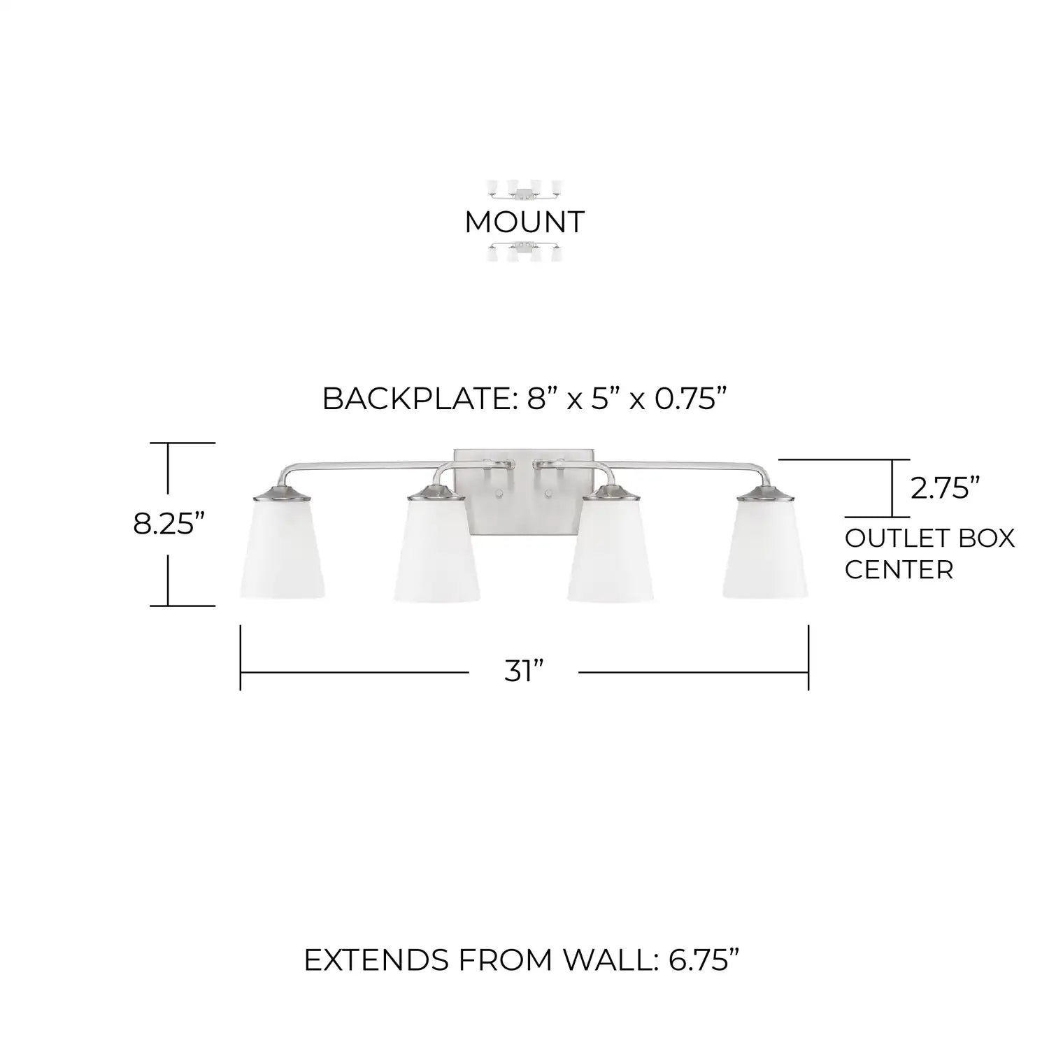 CAPITAL LIGHTING, BRAYLON VANITY, VANITY LIGHT