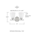 HOMEPLACE LIGHTING, JAMESON VANITY, VANITY LIGHT