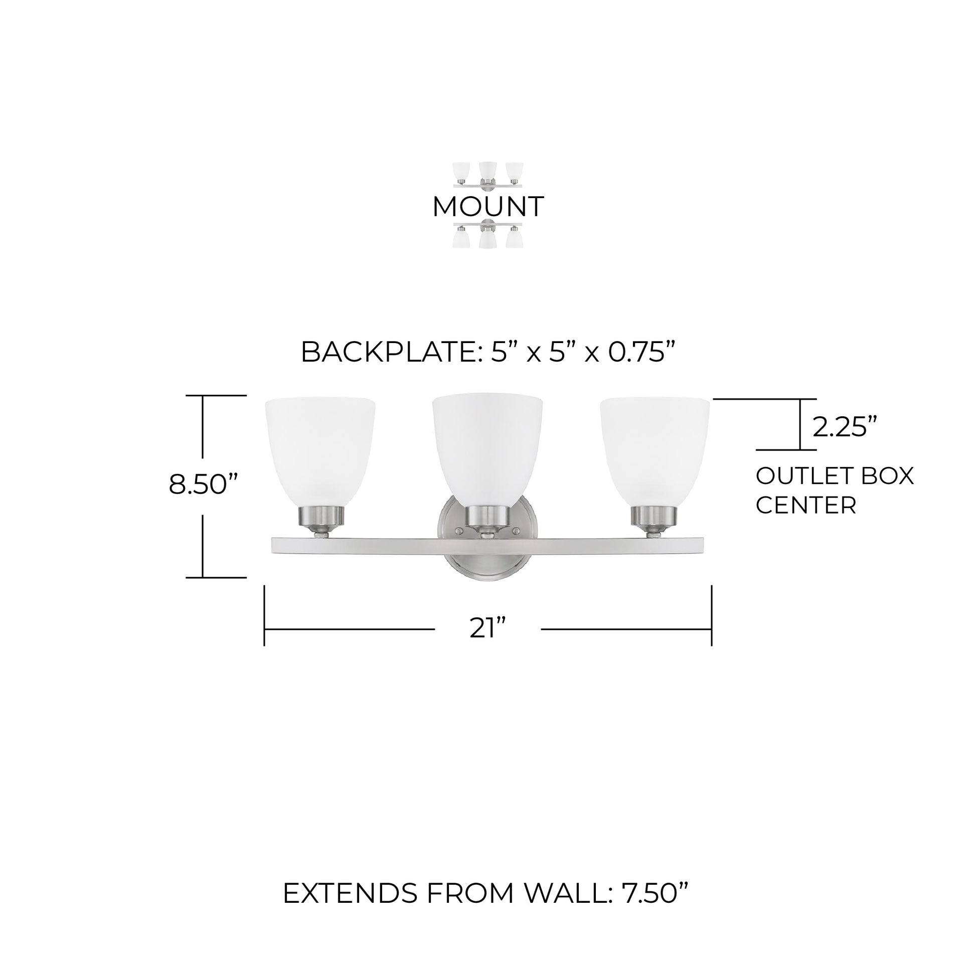 HOMEPLACE LIGHTING, JAMESON VANITY, VANITY LIGHT