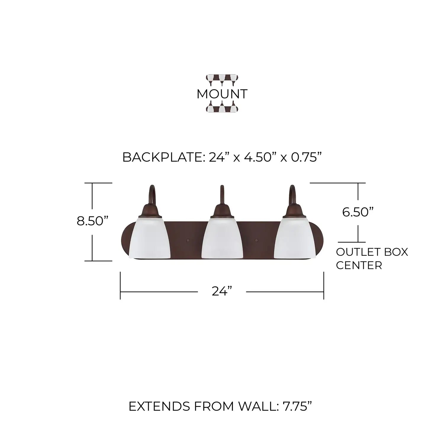CAPITAL LIGHTING, TRENTON VANITY, VANITY LIGHT