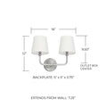 CAPITAL LIGHTING, DAWSON VANITY, VANITY LIGHT