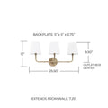 CAPITAL LIGHTING, DAWSON VANITY, VANITY LIGHT