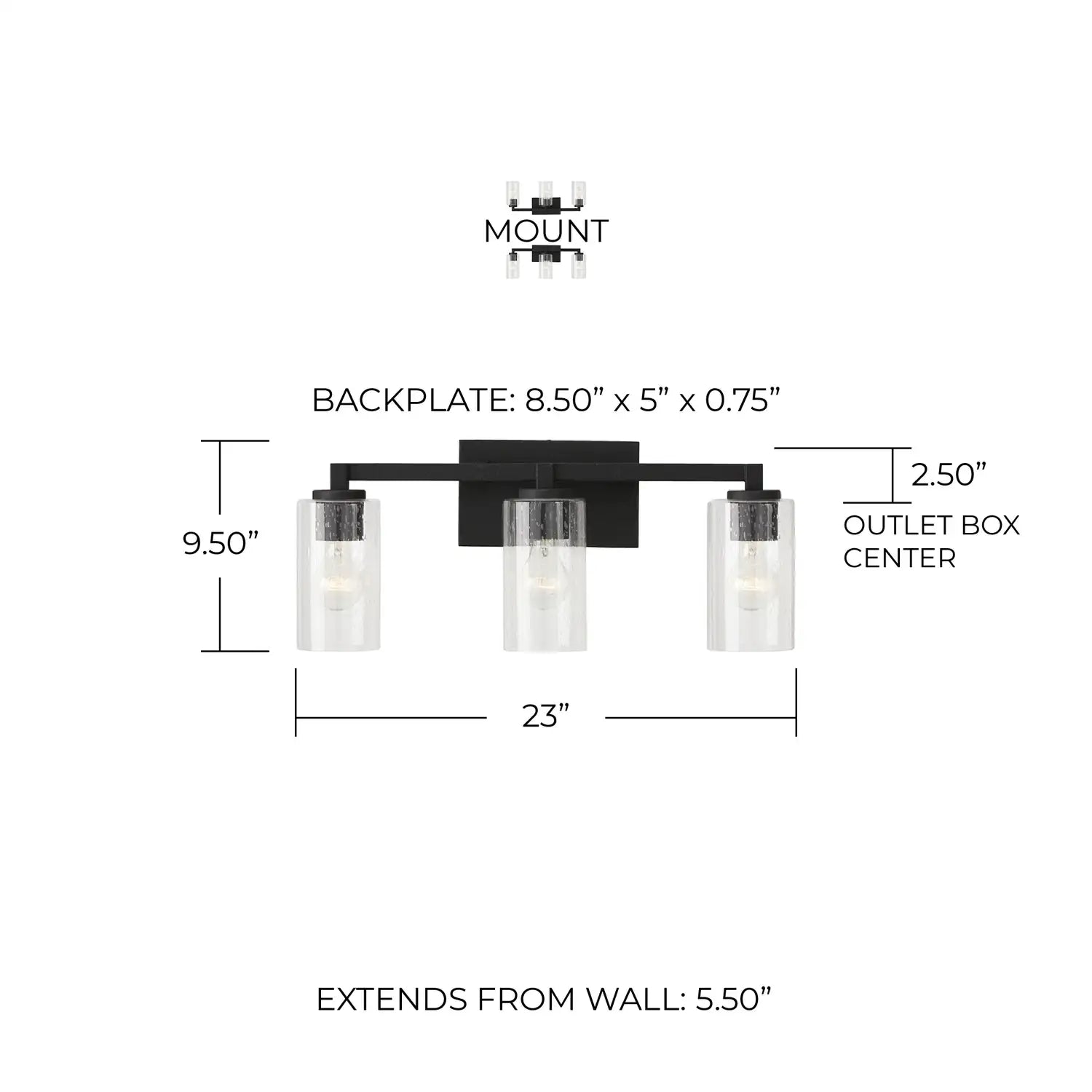 CAPITAL LIGHTING, RAVENWOOD VANITY, VANITY LIGHT