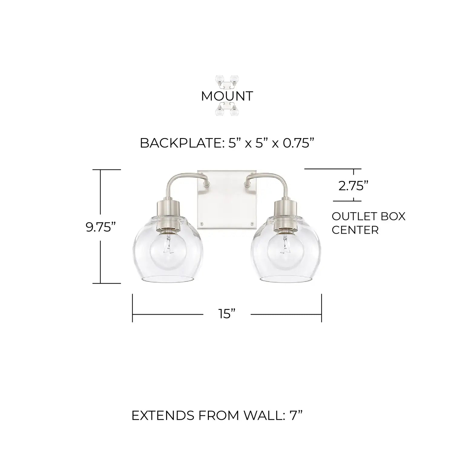 CAPITAL LIGHTING, TANNER VANITY, VANITY LIGHT