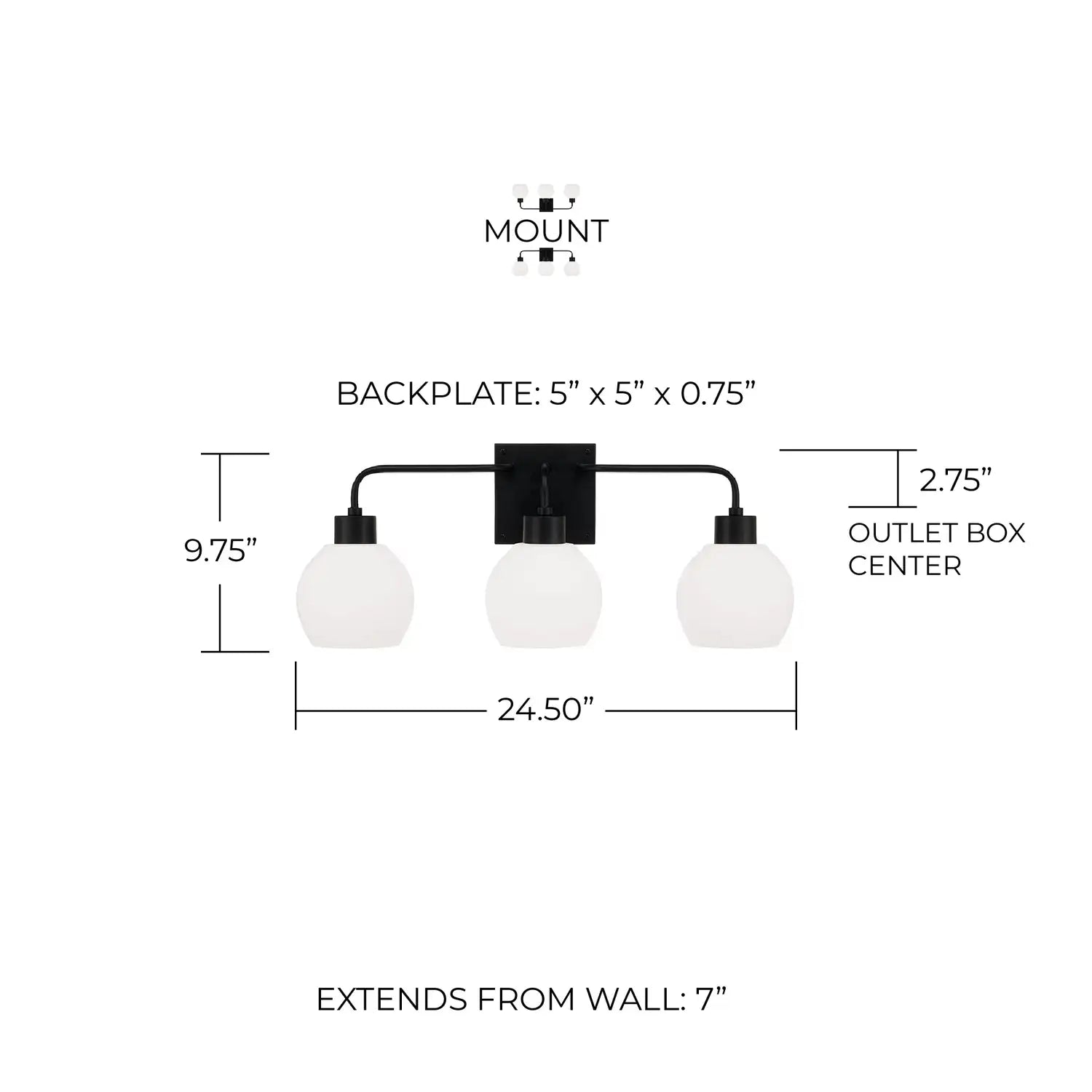 CAPITAL LIGHTING, TANNER VANITY, VANITY LIGHT