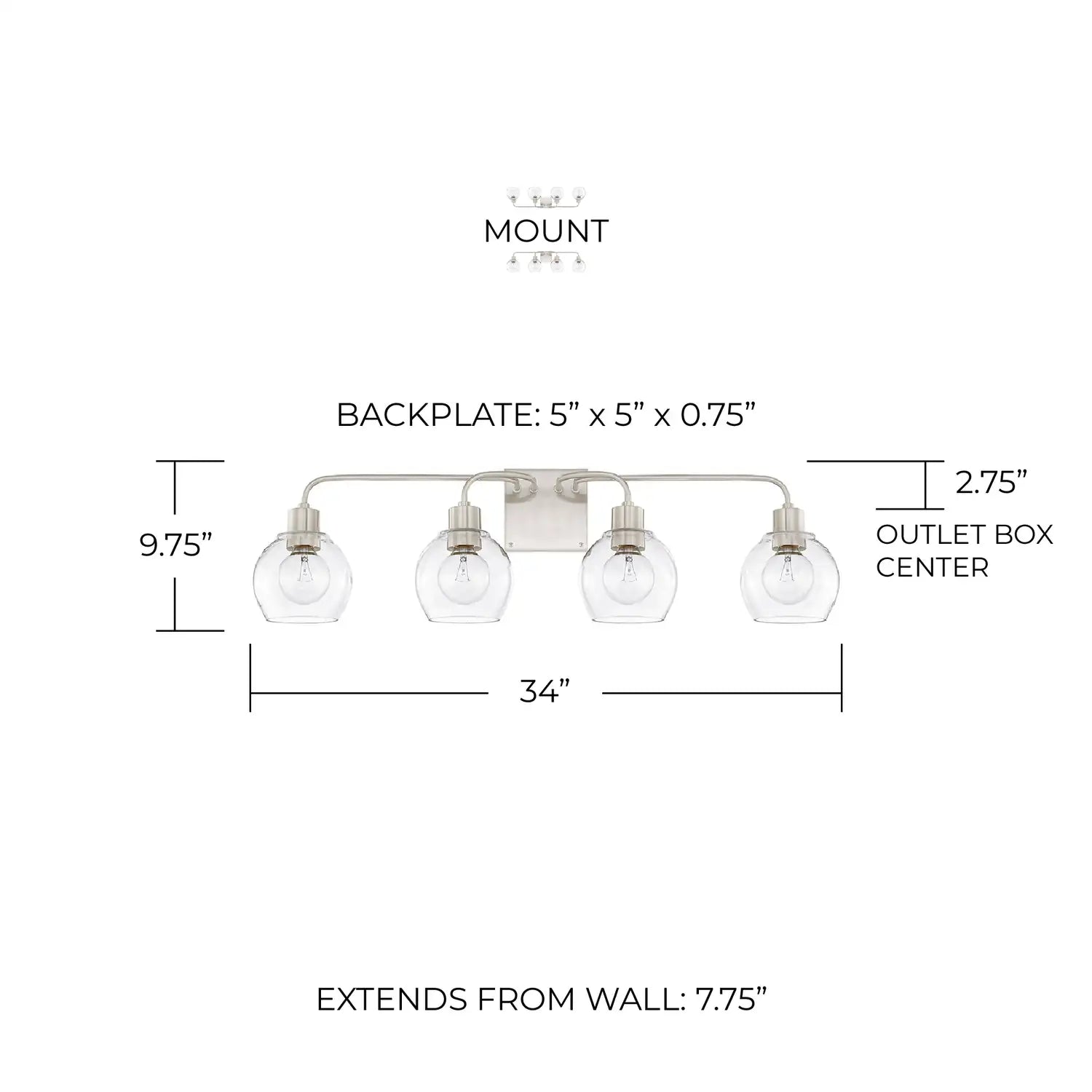 CAPITAL LIGHTING, TANNER VANITY, VANITY LIGHT