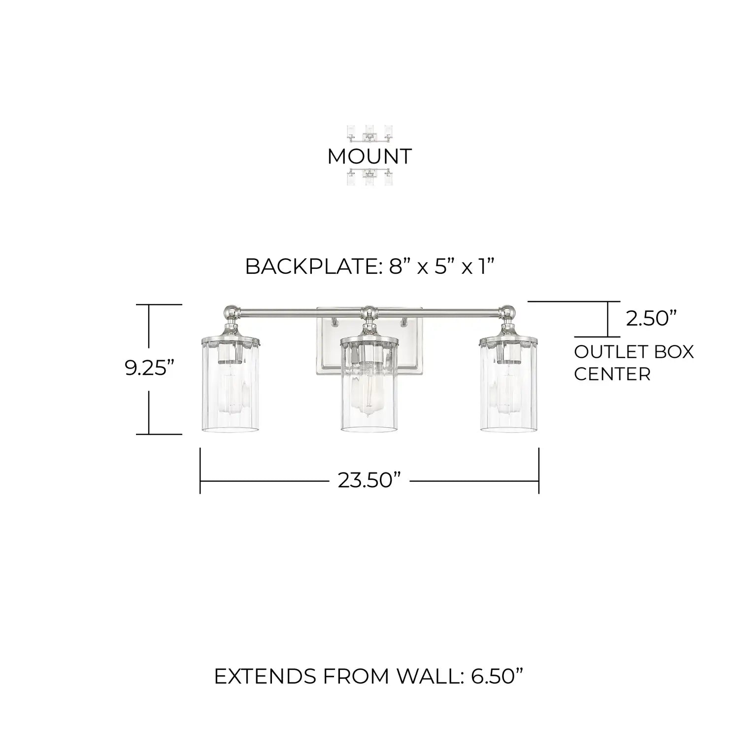 CAPITAL LIGHTING, CAMDEN VANITY, VANITY LIGHT