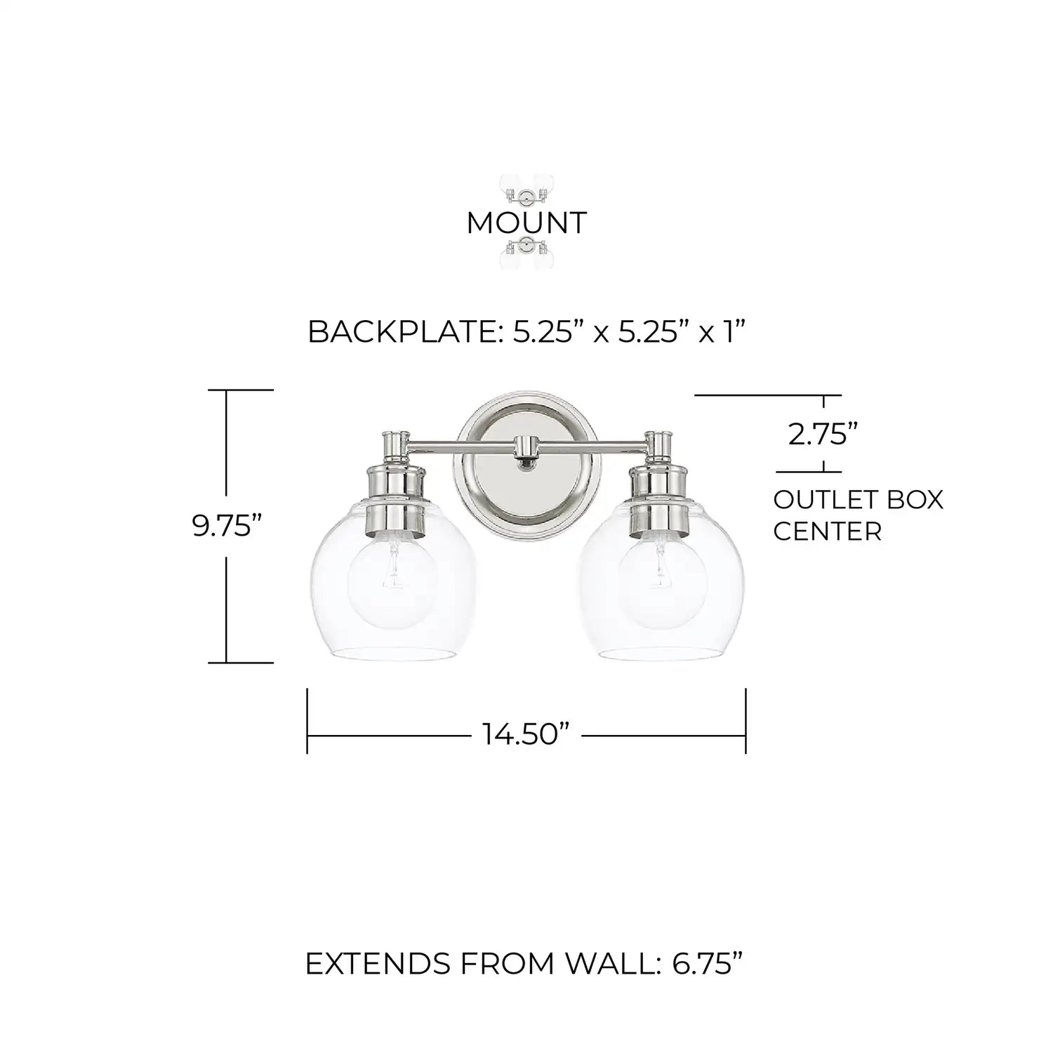 CAPITAL LIGHTING, MID CENTURY VANITY, VANITY LIGHT