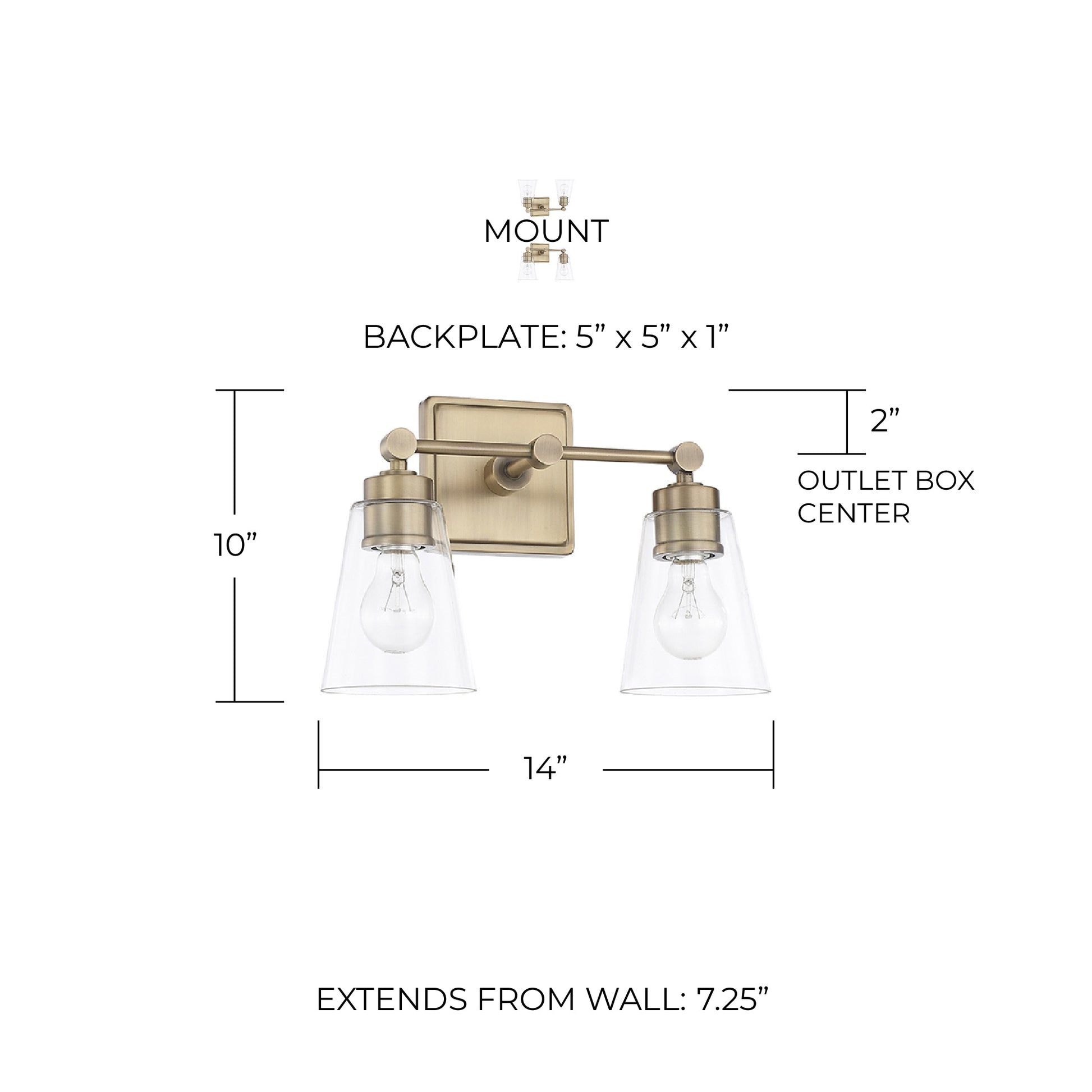 CAPITAL LIGHTING, RORY VANITY, VANITY LIGHT