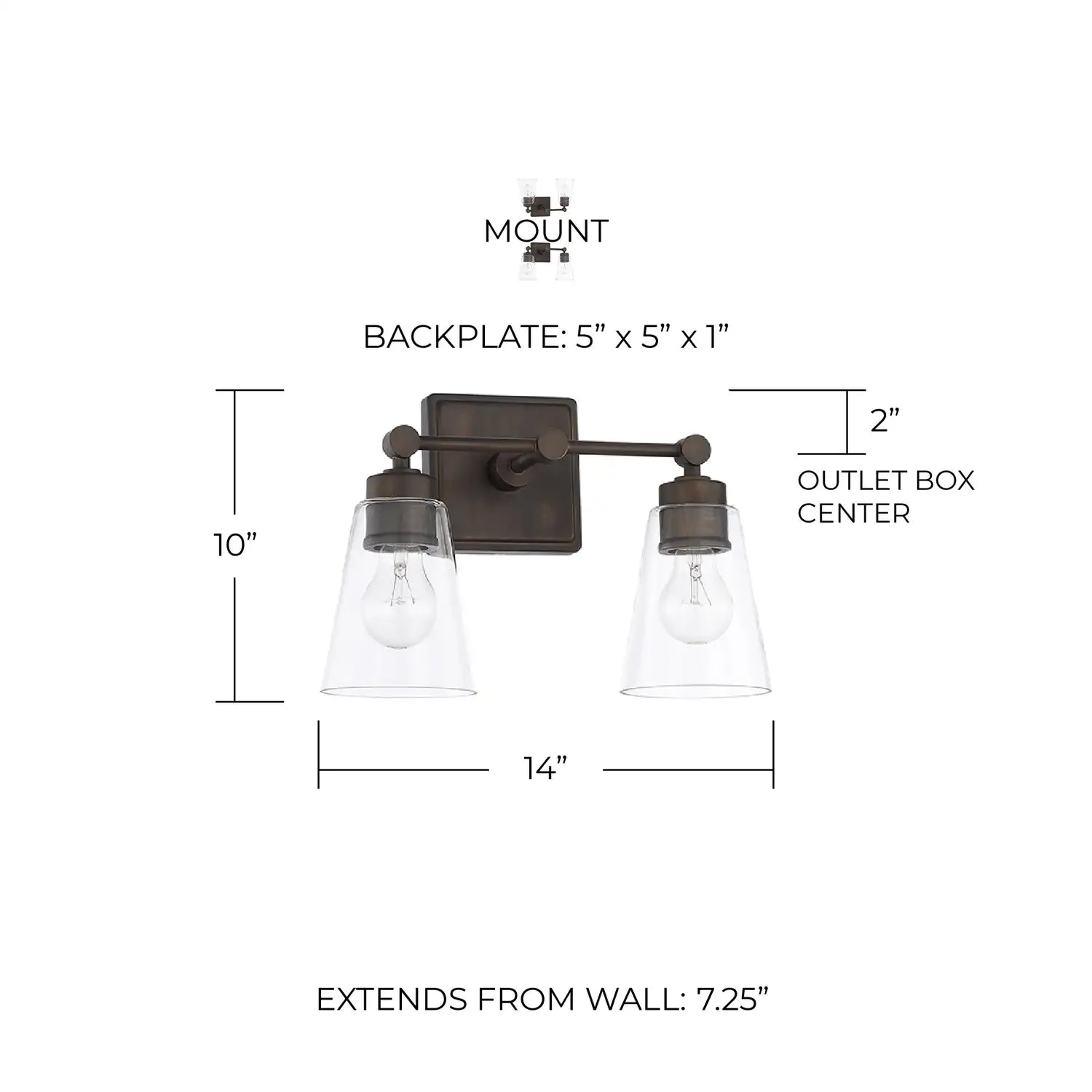 CAPITAL LIGHTING, RORY VANITY, VANITY LIGHT