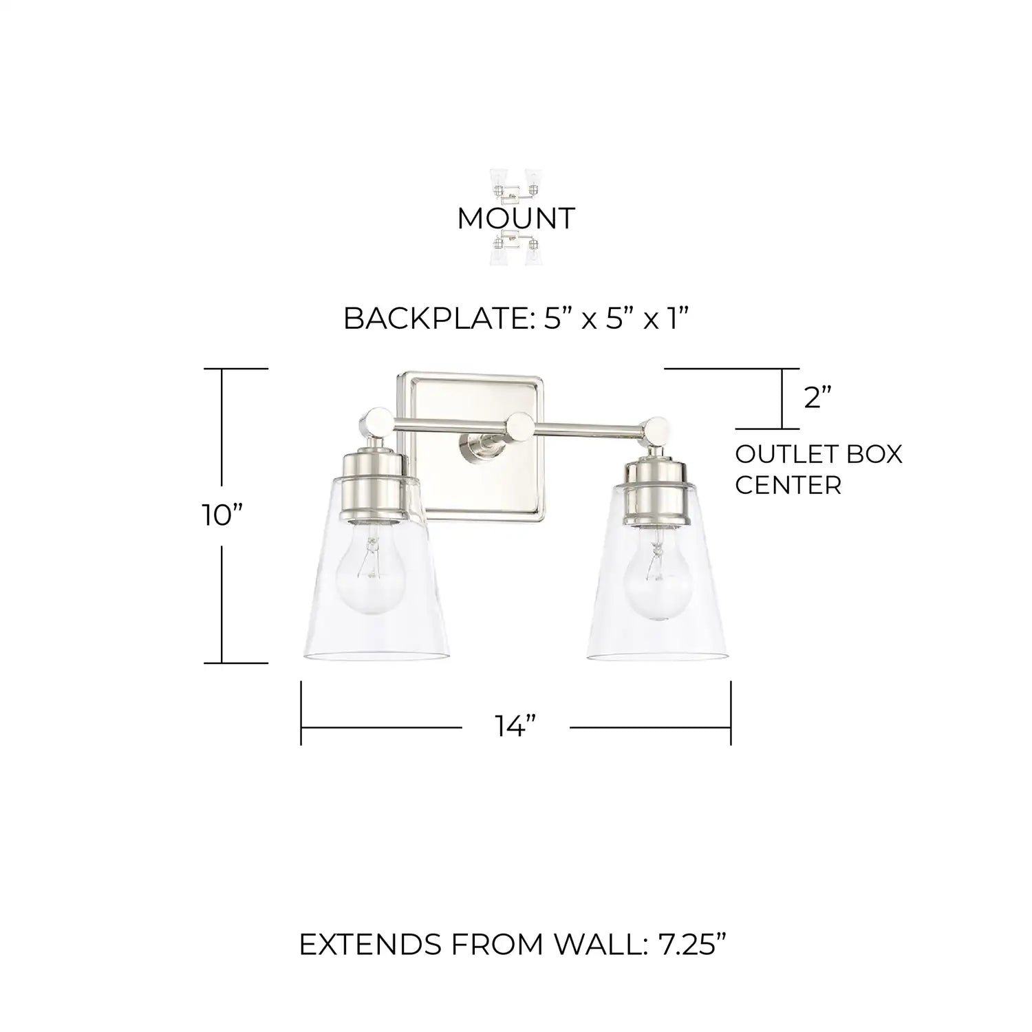 CAPITAL LIGHTING, RORY VANITY, VANITY LIGHT