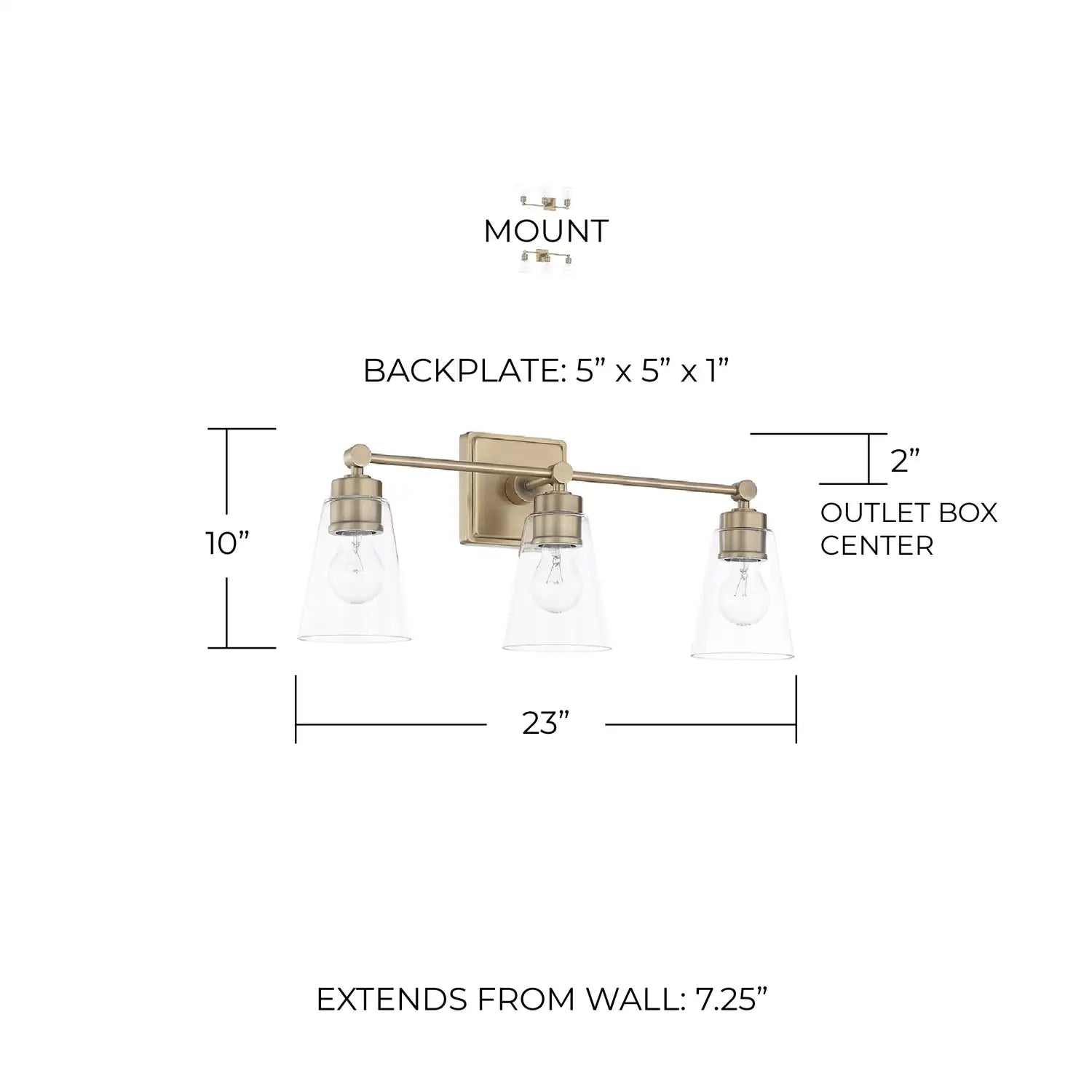 CAPITAL LIGHTING, RORY VANITY, VANITY LIGHT