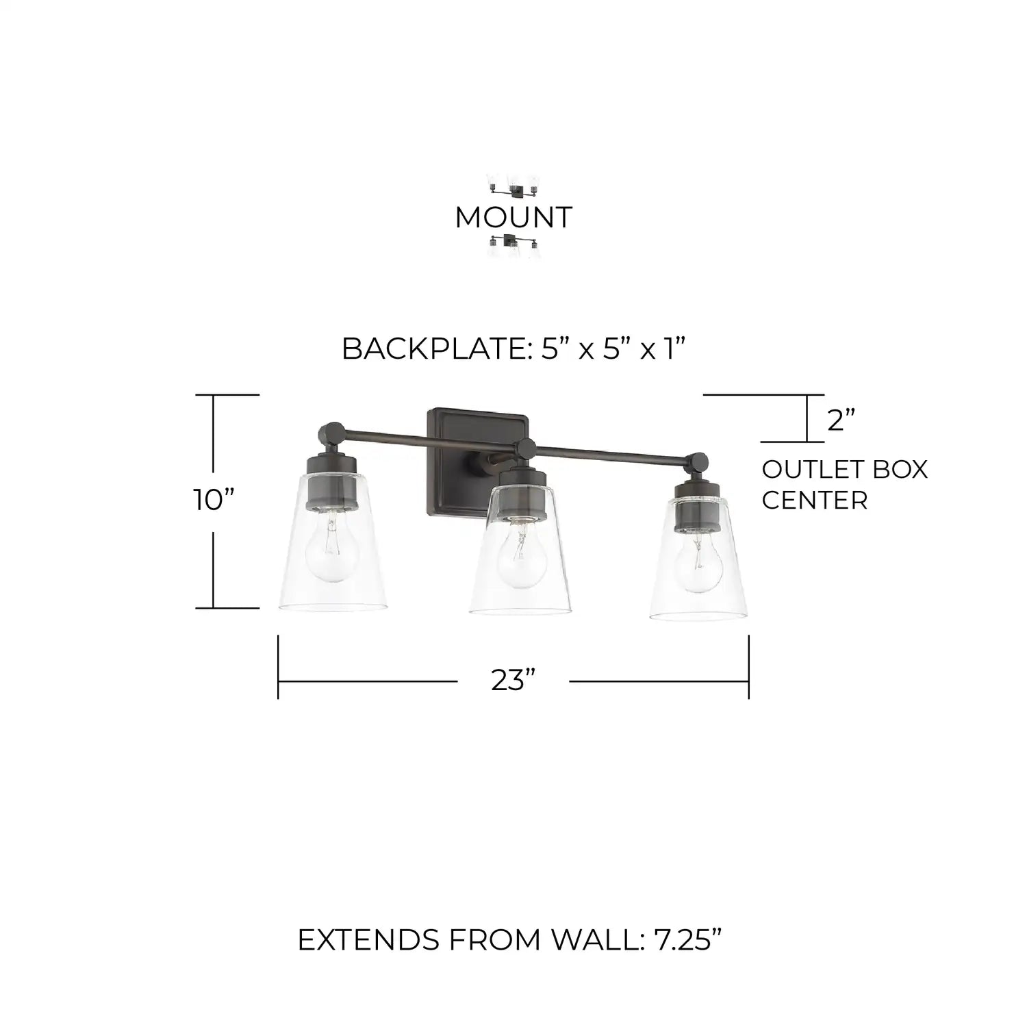 CAPITAL LIGHTING, RORY VANITY, VANITY LIGHT