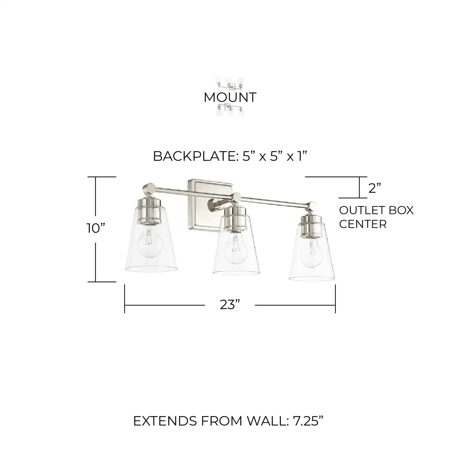 CAPITAL LIGHTING, RORY VANITY, VANITY LIGHT