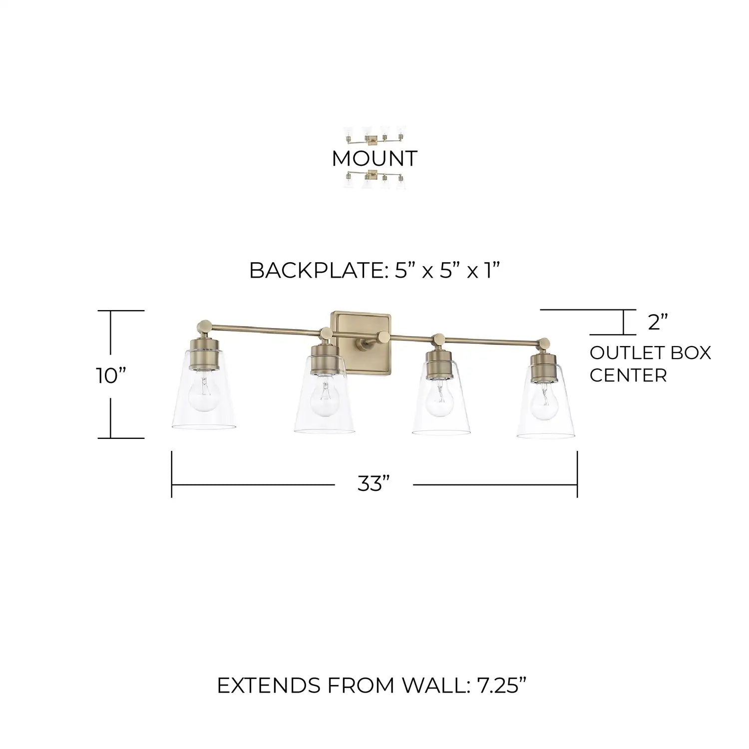 CAPITAL LIGHTING, RORY VANITY, VANITY LIGHT