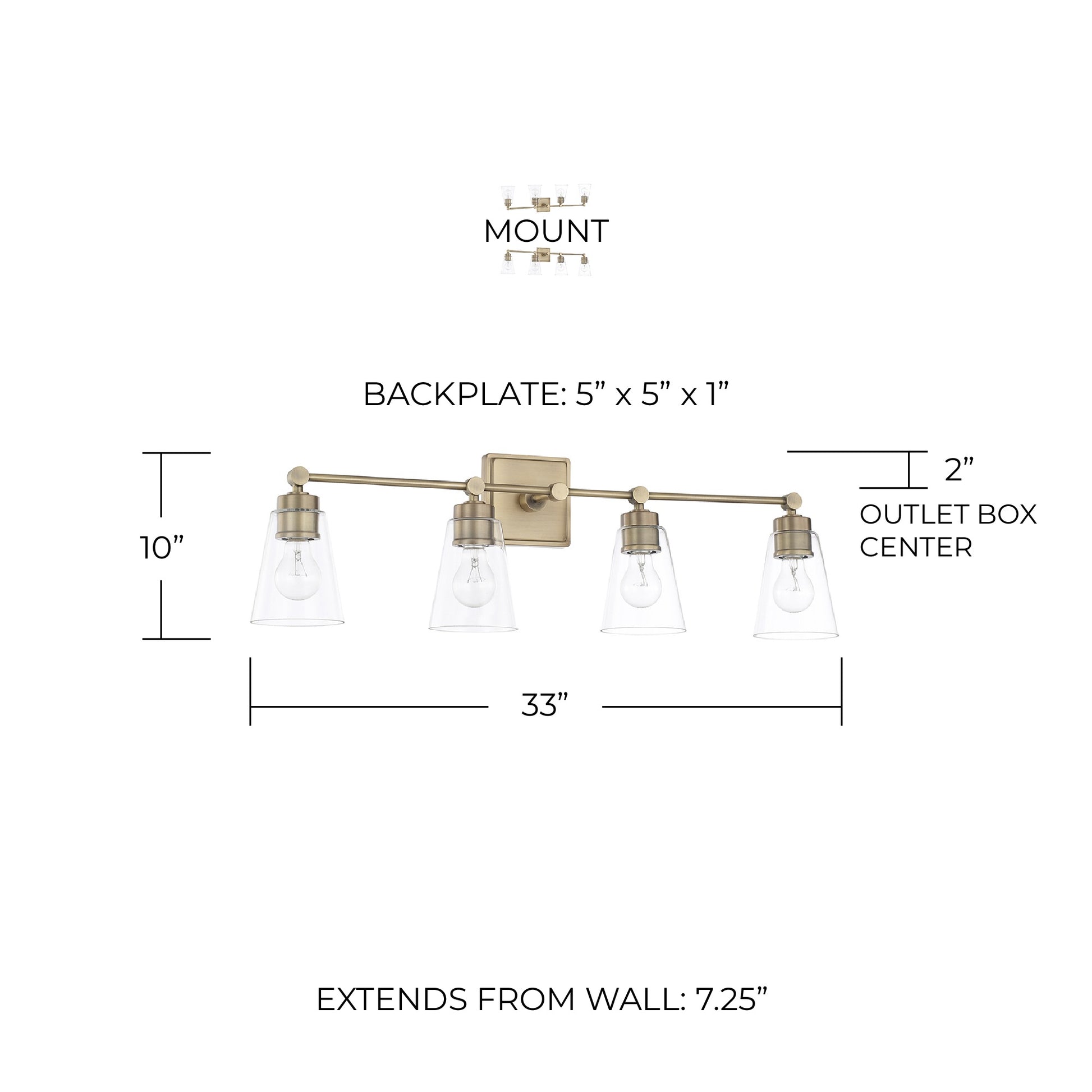 CAPITAL LIGHTING, RORY VANITY, VANITY LIGHT