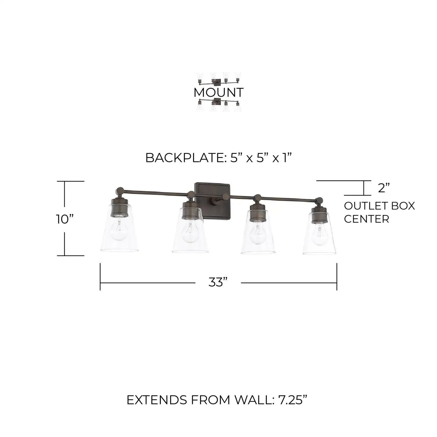 CAPITAL LIGHTING, RORY VANITY, VANITY LIGHT