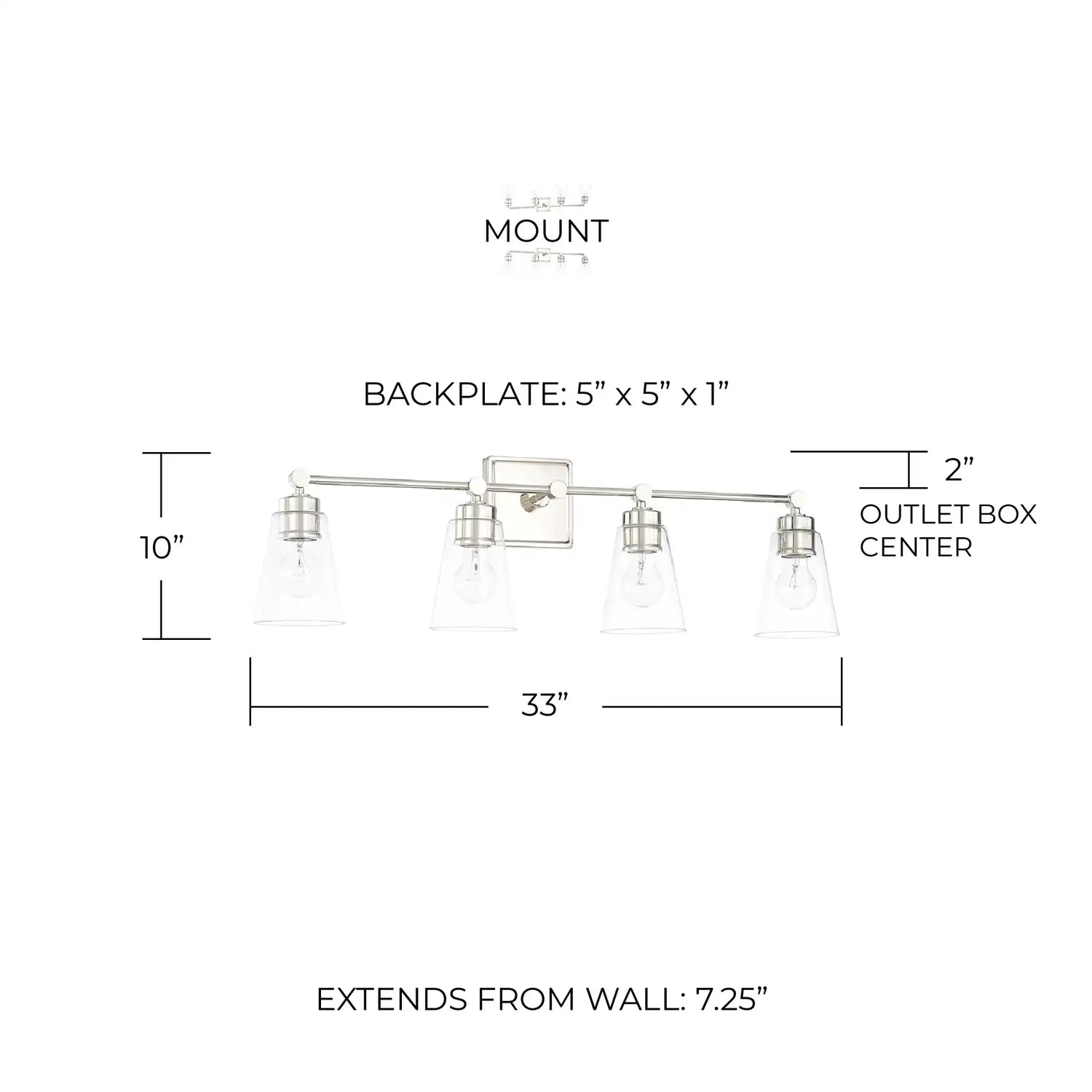 CAPITAL LIGHTING, RORY VANITY, VANITY LIGHT