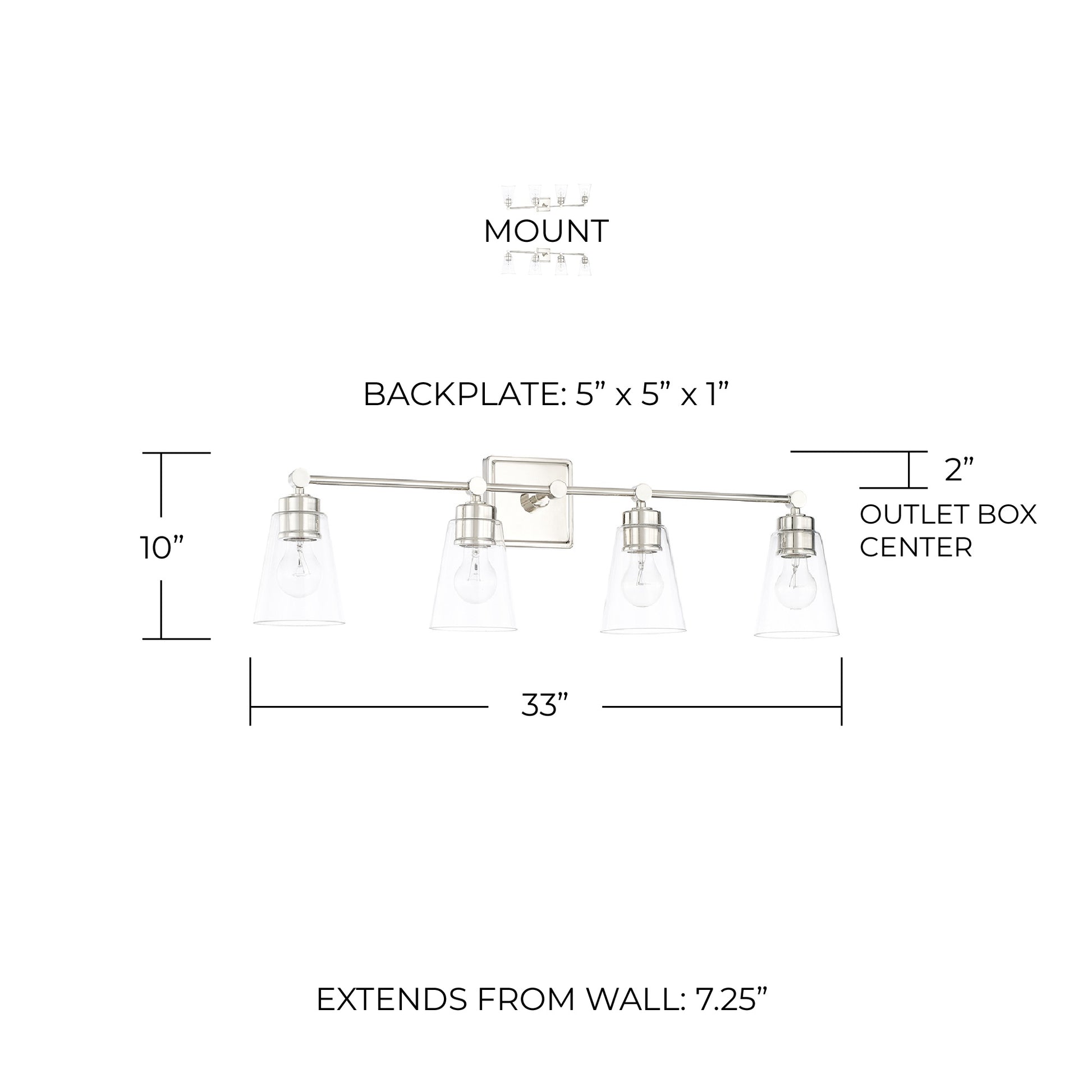 CAPITAL LIGHTING, RORY VANITY, VANITY LIGHT