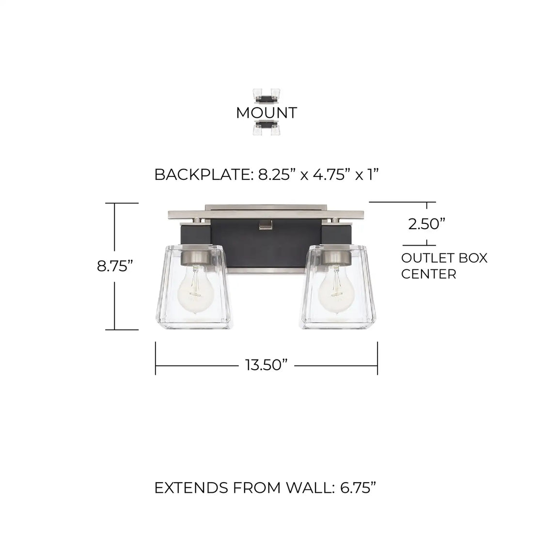 CAPITAL LIGHTING, TUX VANITY, VANITY LIGHT