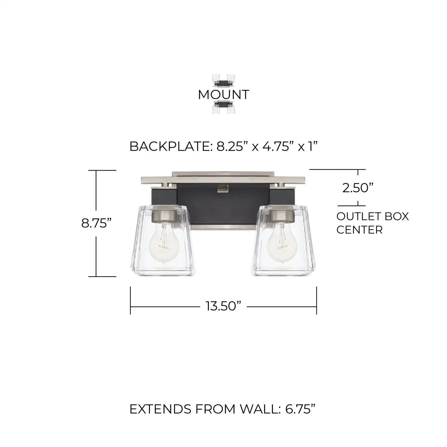 CAPITAL LIGHTING, TUX VANITY, VANITY LIGHT