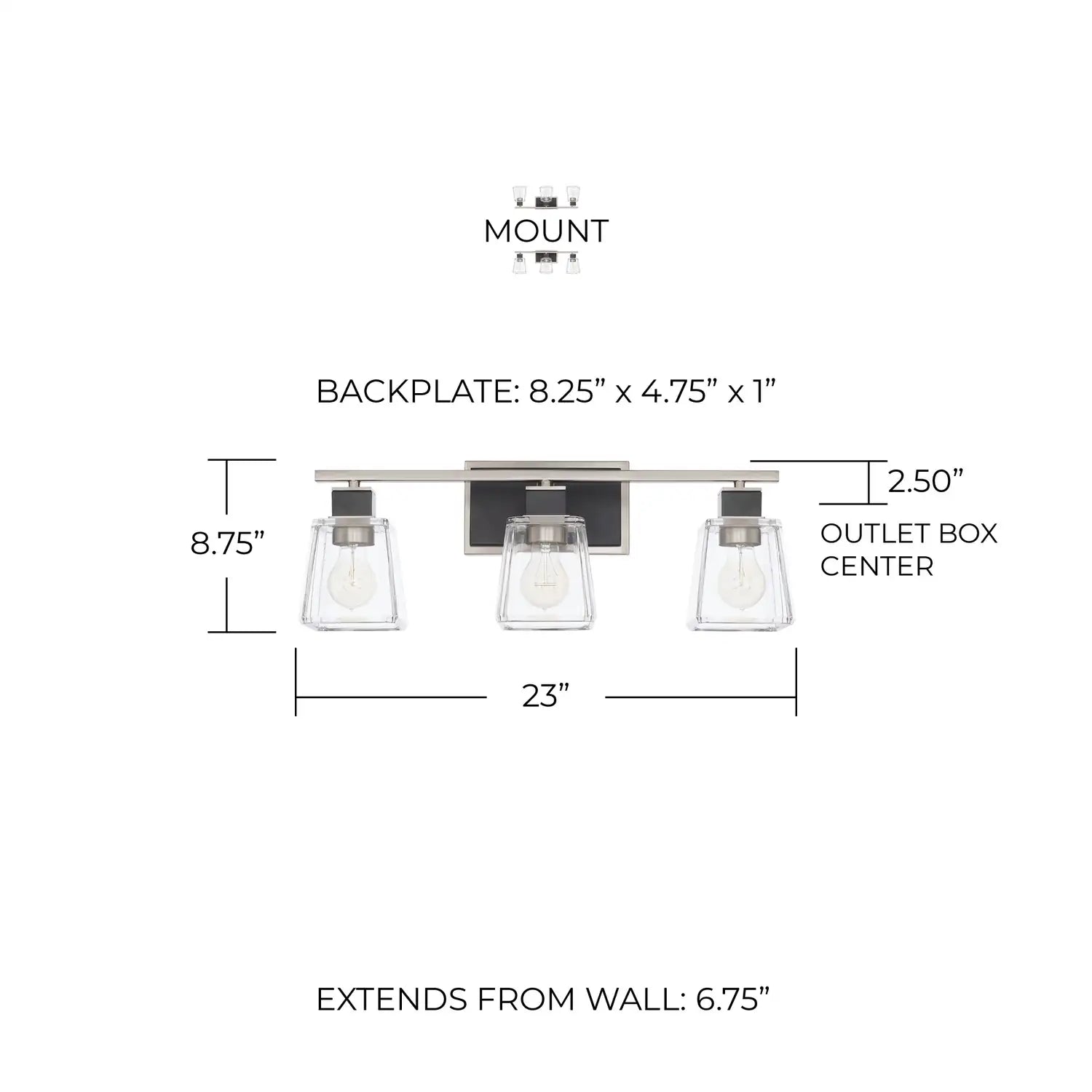 CAPITAL LIGHTING, TUX VANITY, VANITY LIGHT
