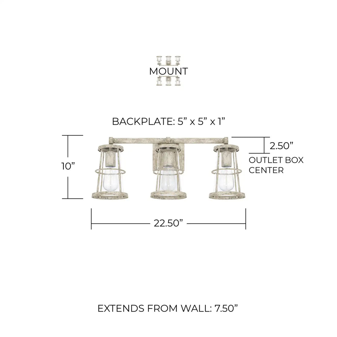 CAPITAL LIGHTING, BEAUFORT VANITY, VANITY LIGHT