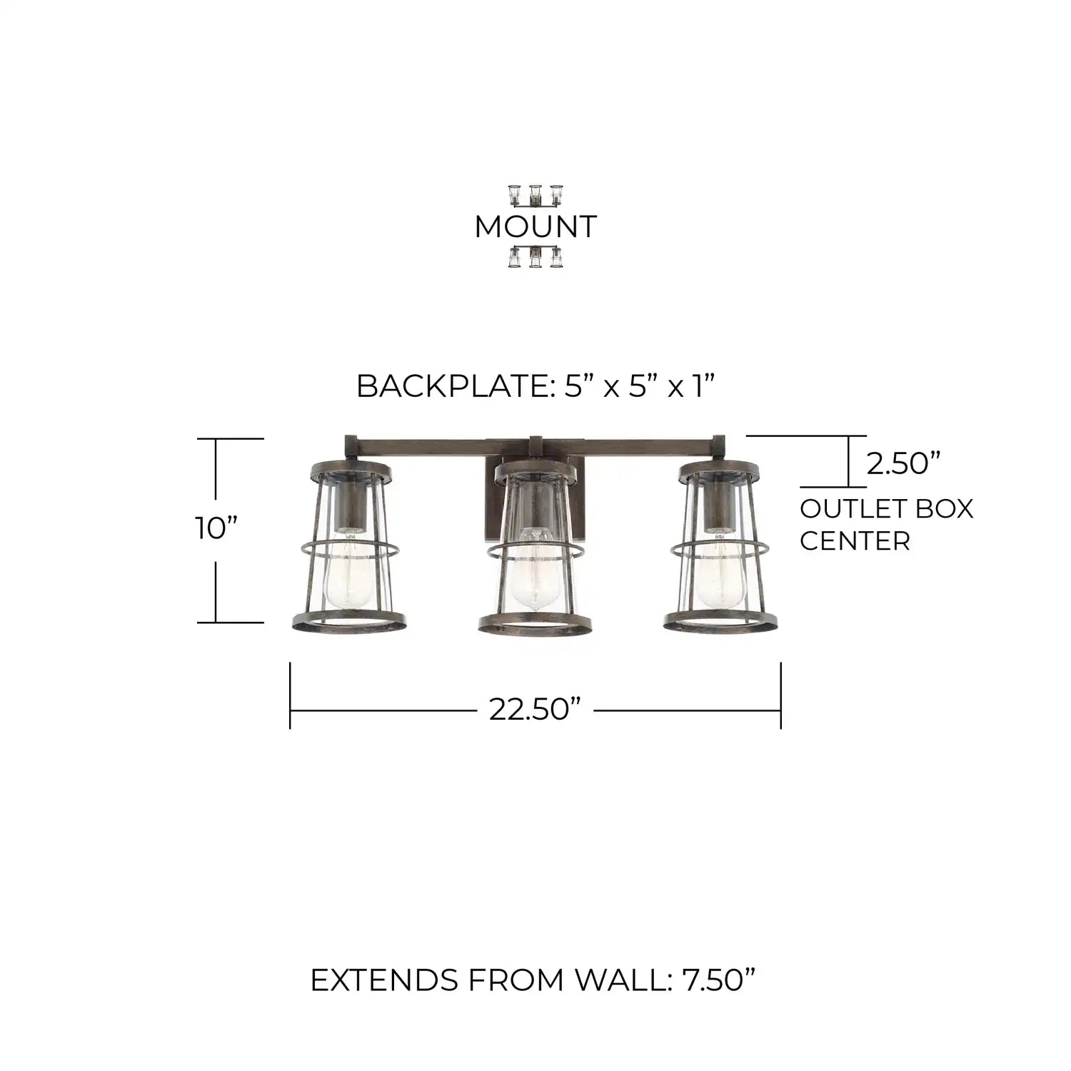 CAPITAL LIGHTING, BEAUFORT VANITY, VANITY LIGHT