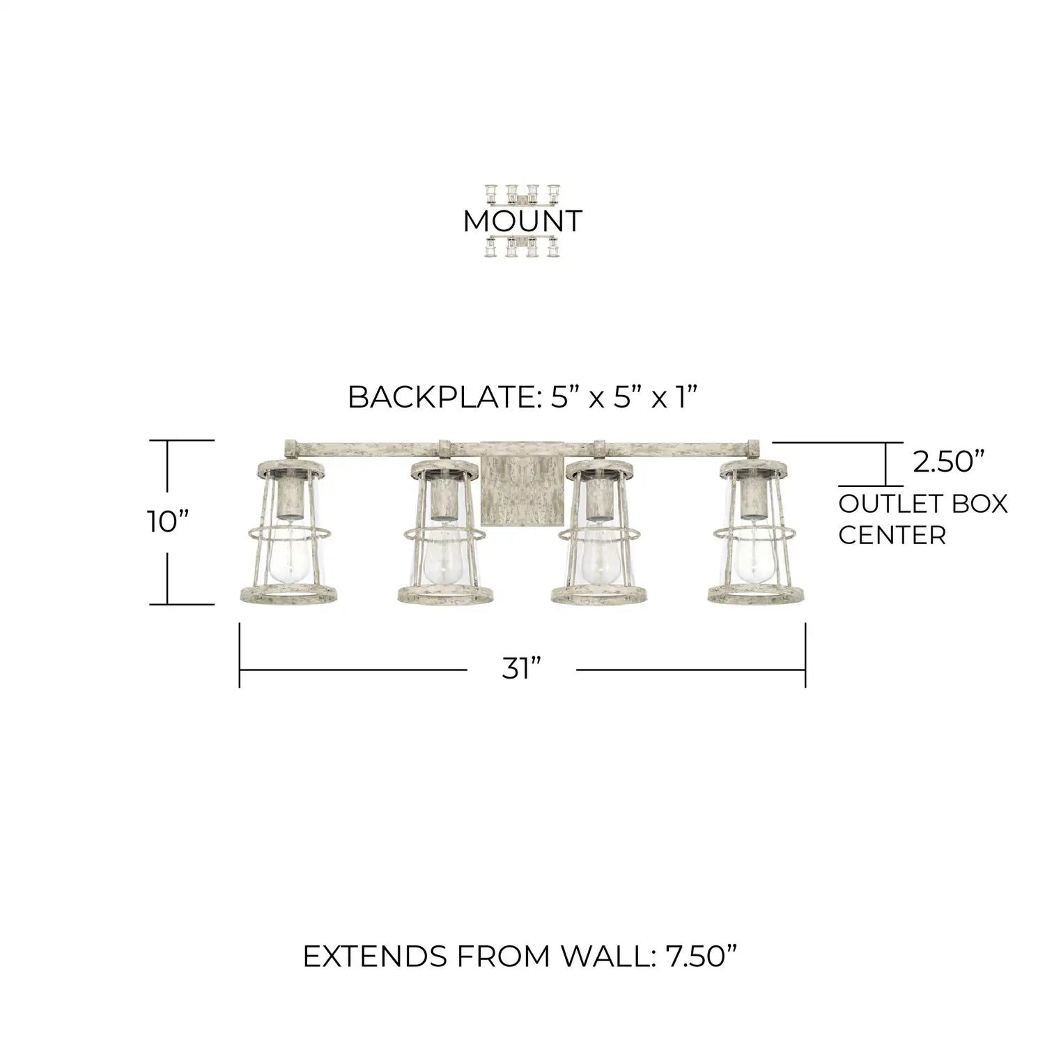 CAPITAL LIGHTING, BEAUFORT VANITY, VANITY LIGHT