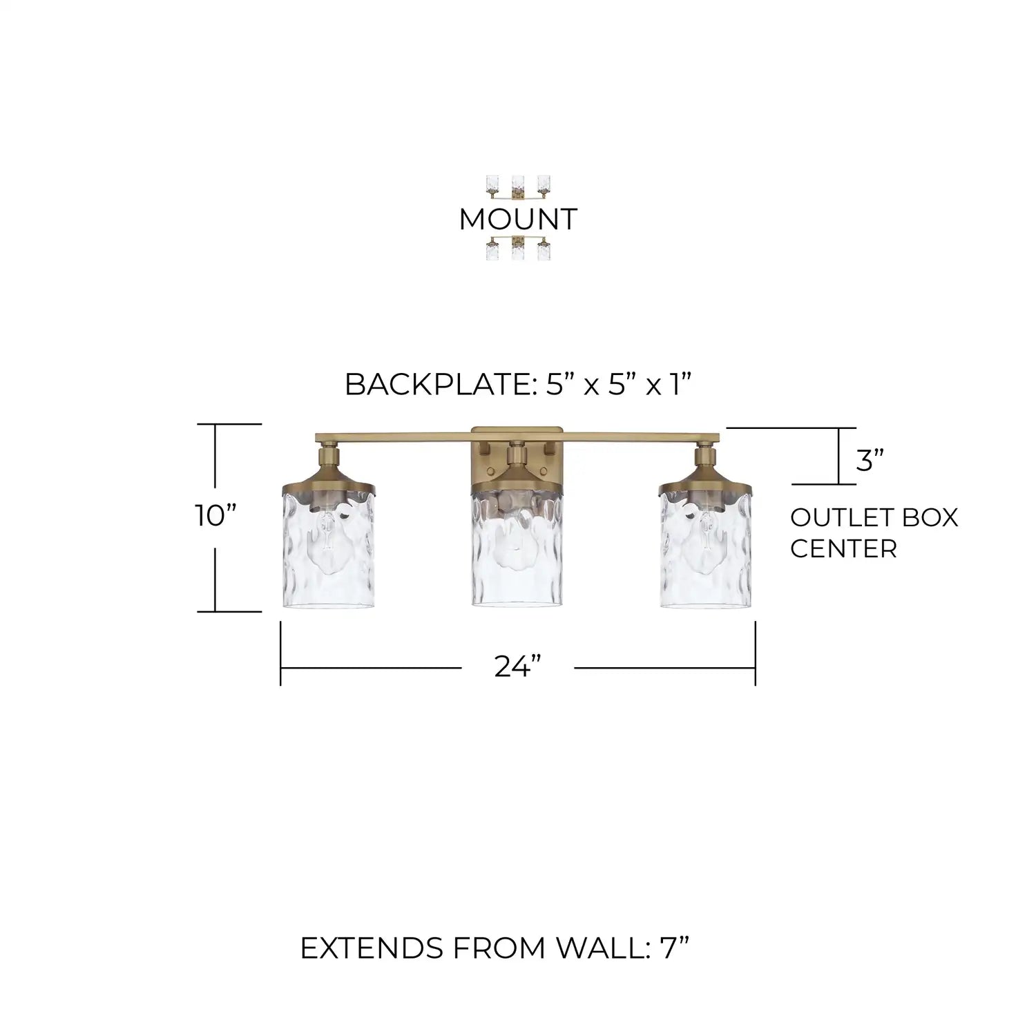 CAPITAL LIGHTING, COLTON VANITY, VANITY LIGHT