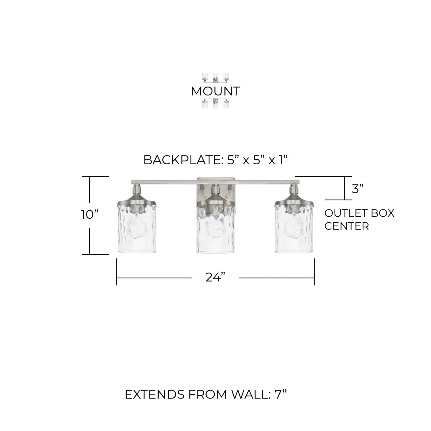 CAPITAL LIGHTING, COLTON VANITY, VANITY LIGHT