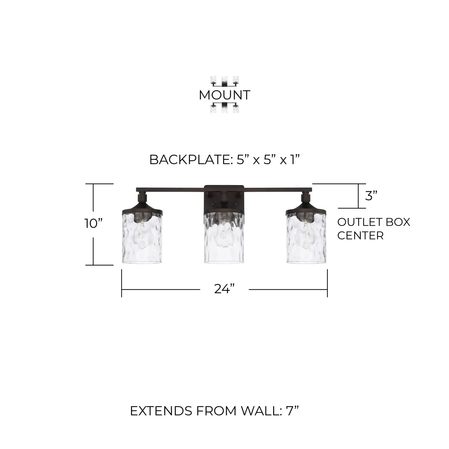 CAPITAL LIGHTING, COLTON VANITY, VANITY LIGHT