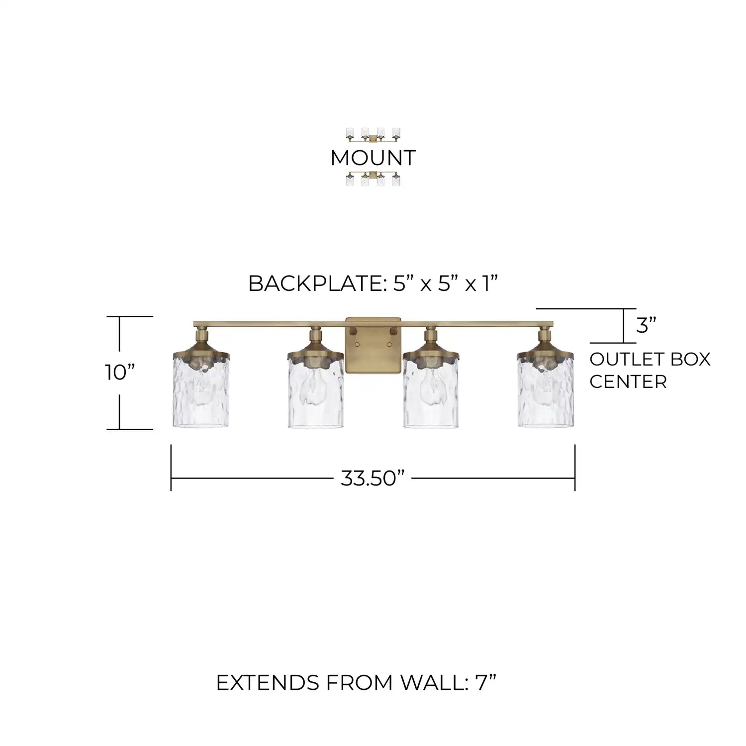 CAPITAL LIGHTING, COLTON VANITY, VANITY LIGHT