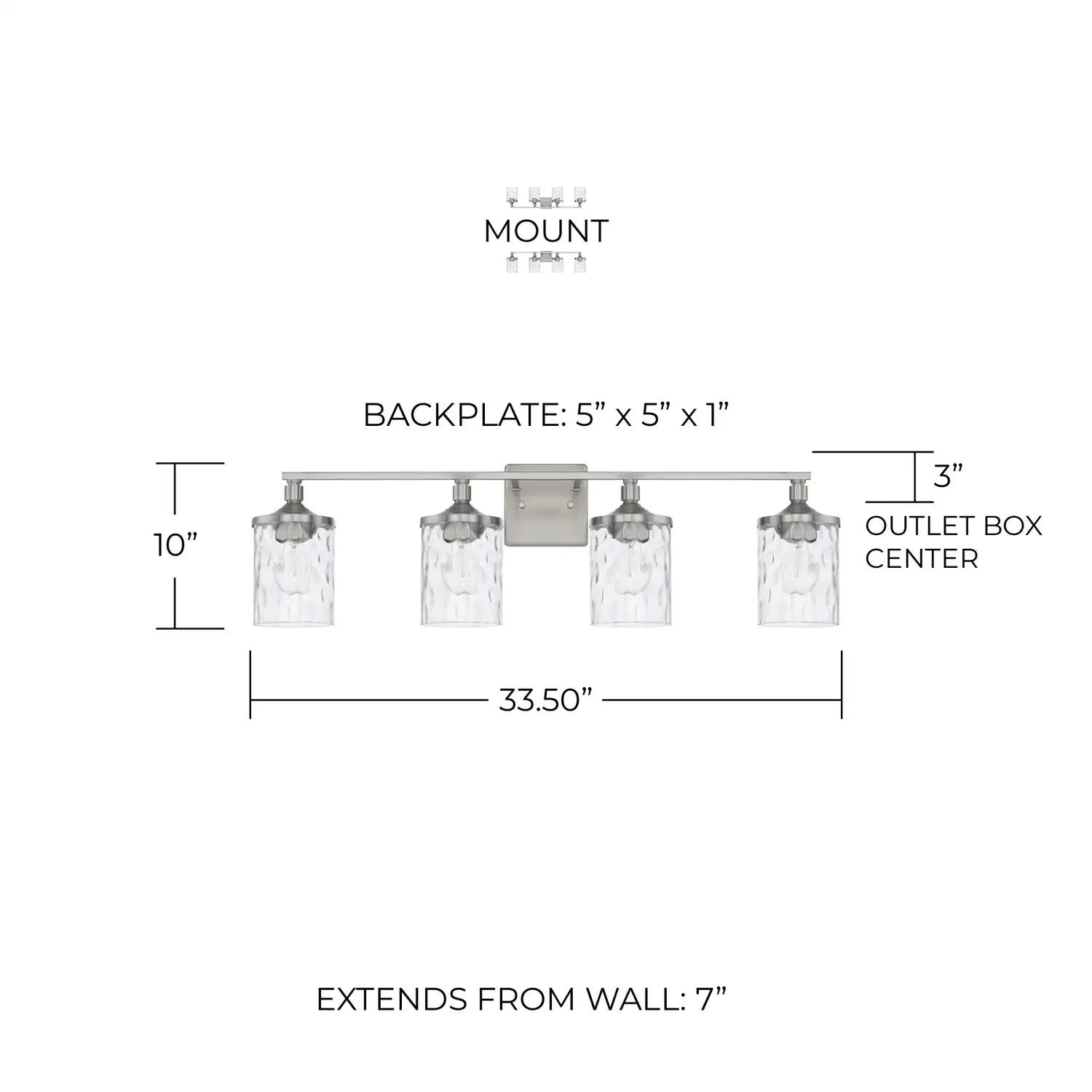 CAPITAL LIGHTING, COLTON VANITY, VANITY LIGHT