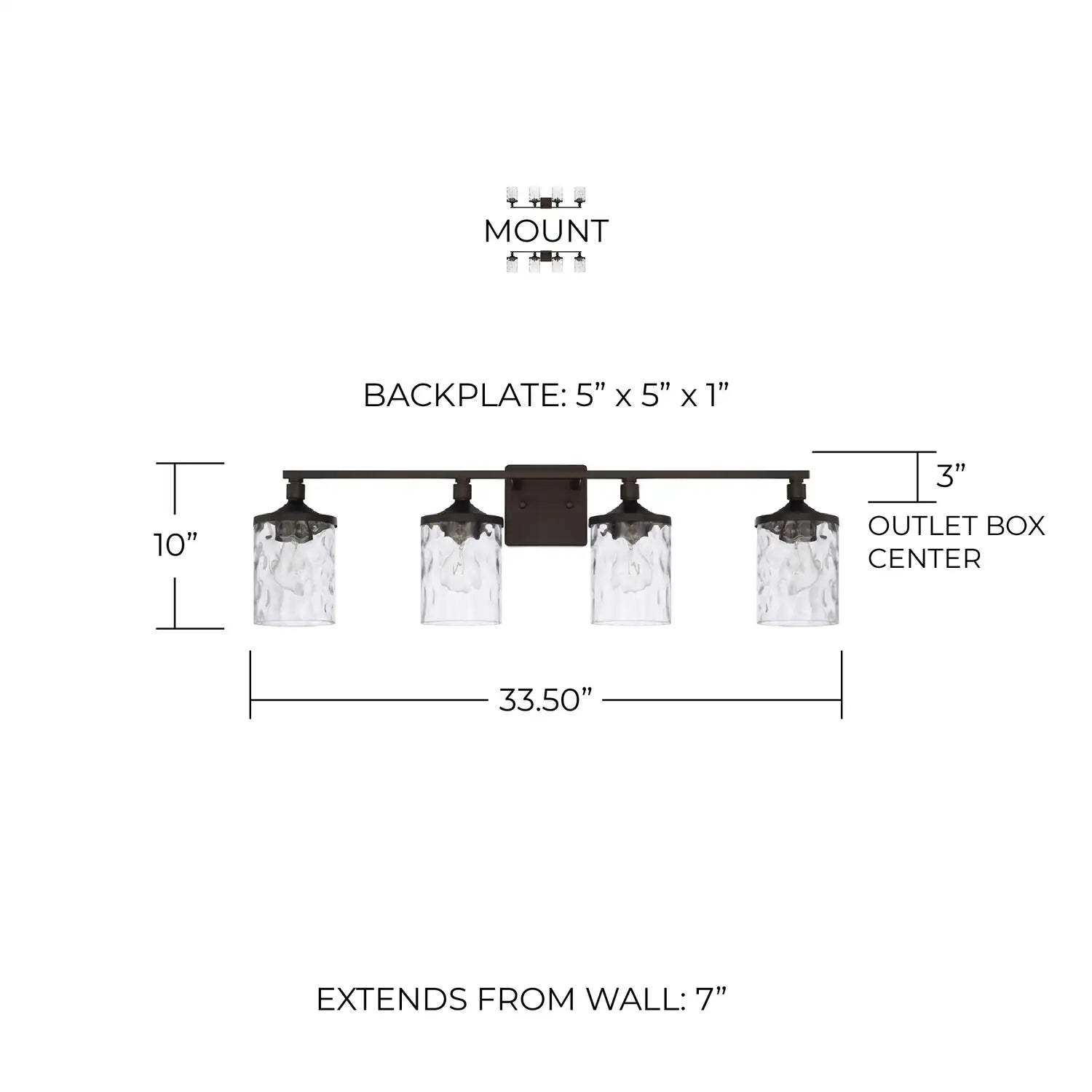 CAPITAL LIGHTING, COLTON VANITY, VANITY LIGHT