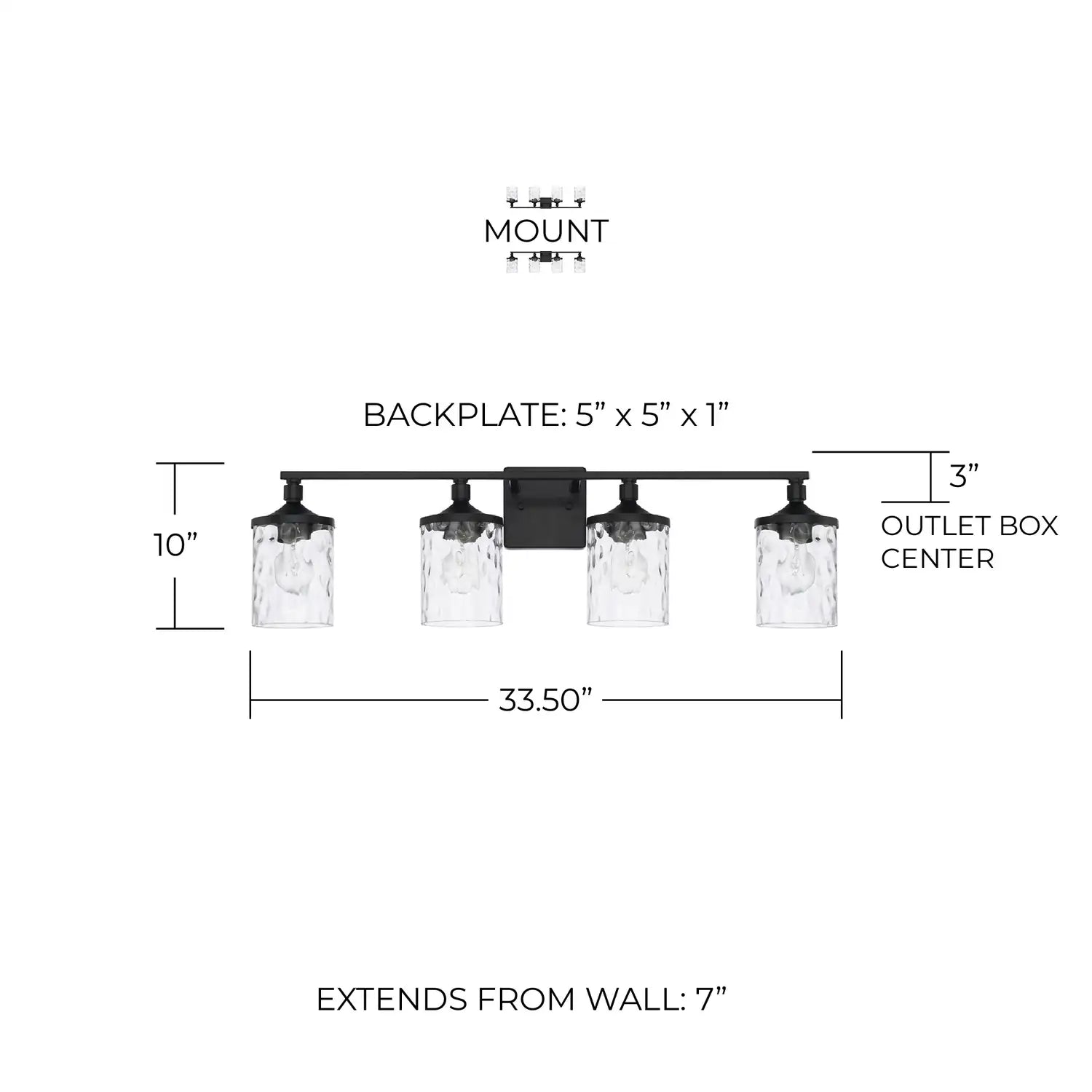 CAPITAL LIGHTING, COLTON VANITY, VANITY LIGHT