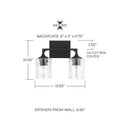 CAPITAL LIGHTING, CLINT VANITY, VANITY LIGHT