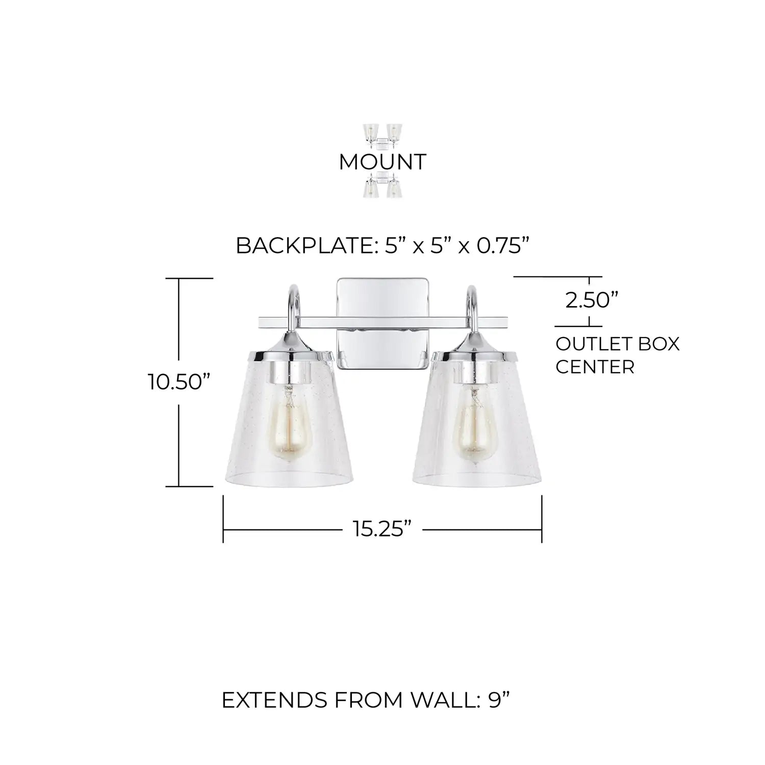 CAPITAL LIGHTING, JAYNE VANITY, VANITY LIGHT