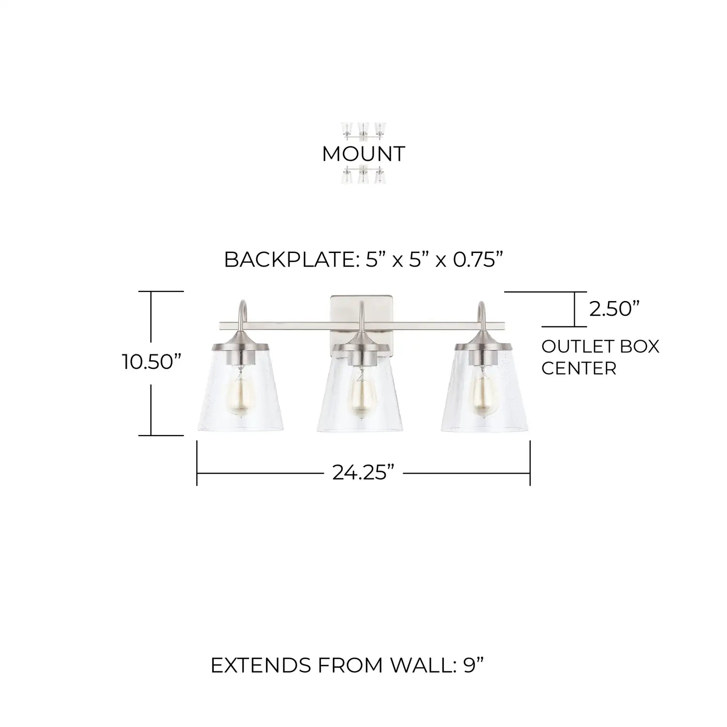 CAPITAL LIGHTING, JAYNE VANITY, VANITY LIGHT