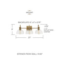 CAPITAL LIGHTING, CASSIDY VANITY, VANITY LIGHT