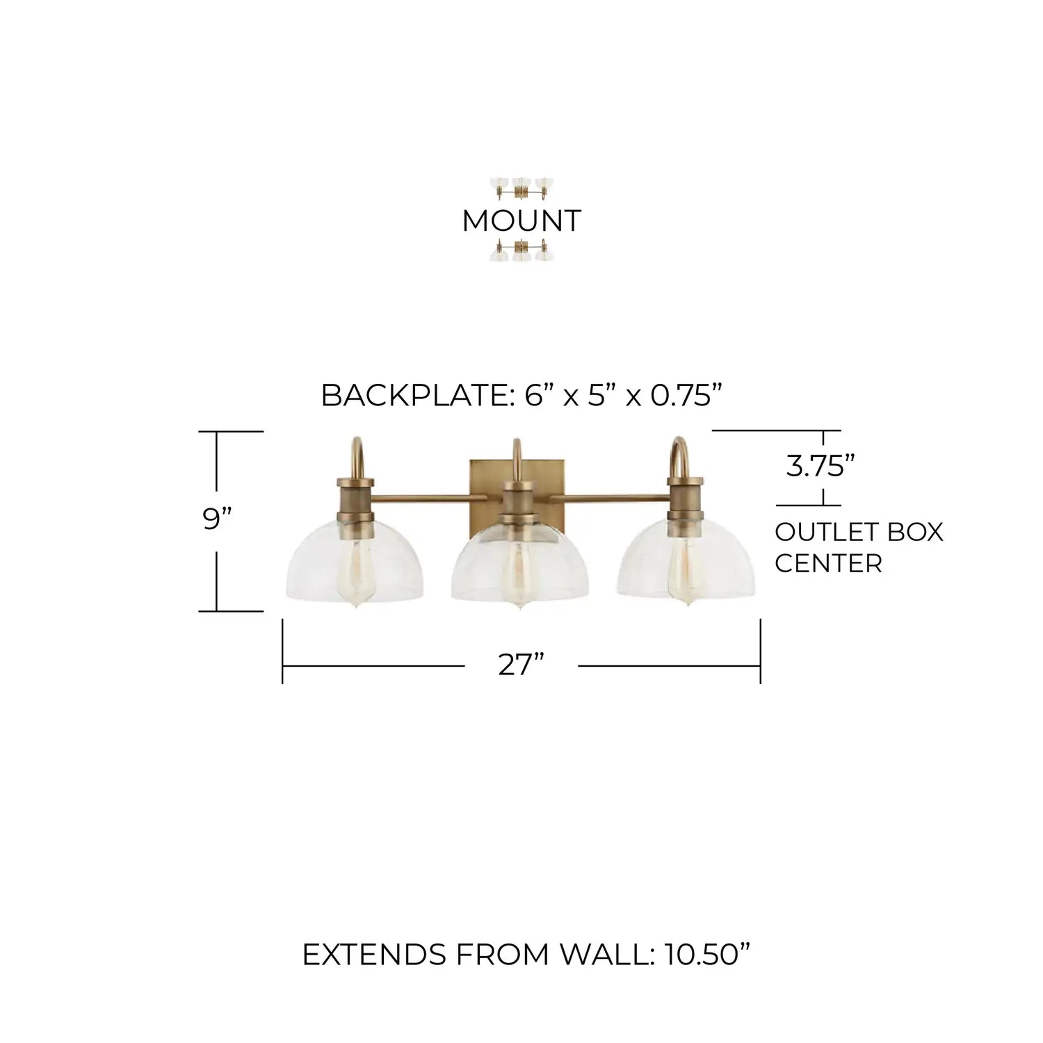 CAPITAL LIGHTING, CASSIDY VANITY, VANITY LIGHT
