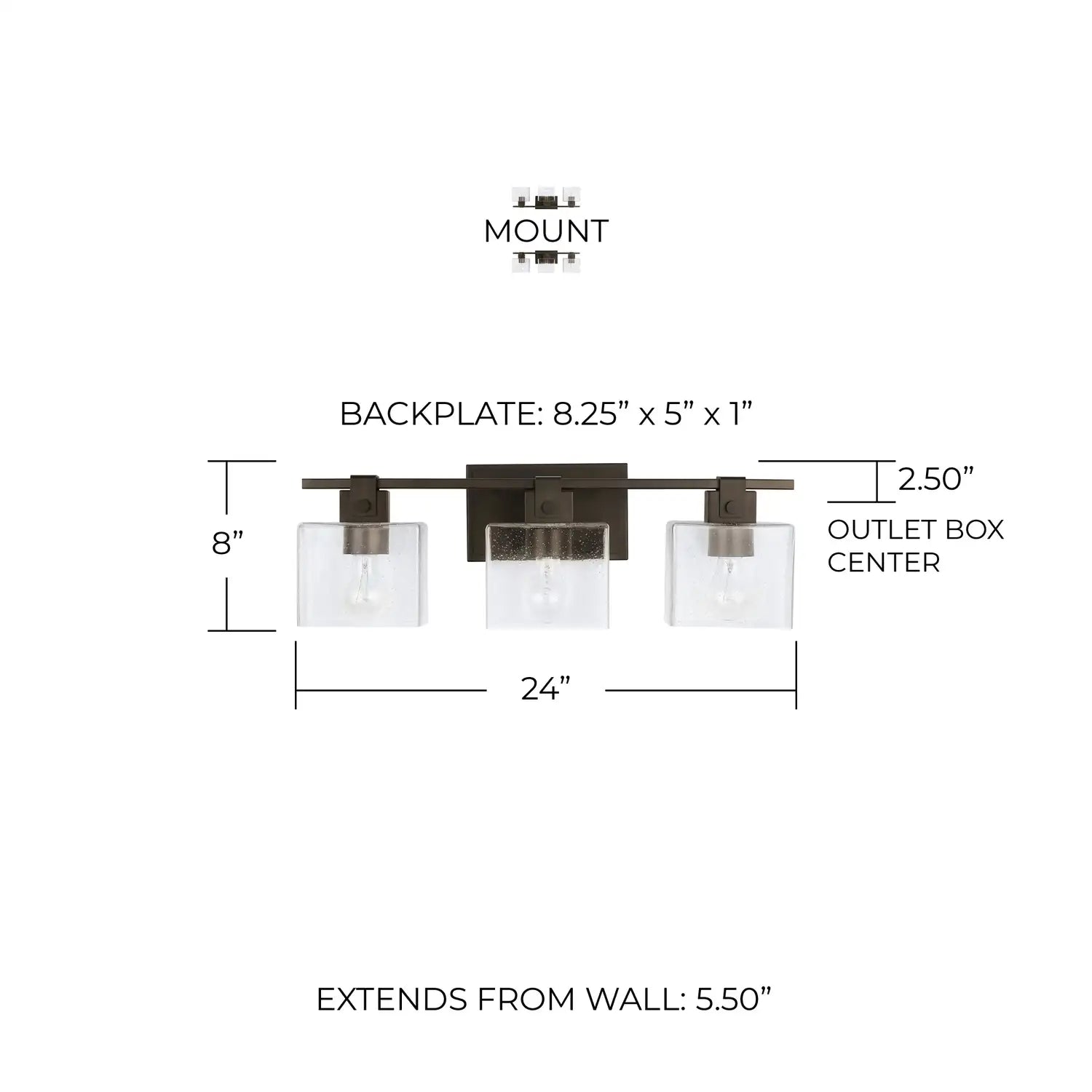 CAPITAL LIGHTING, GRAHAM VANITY, VANITY LIGHT