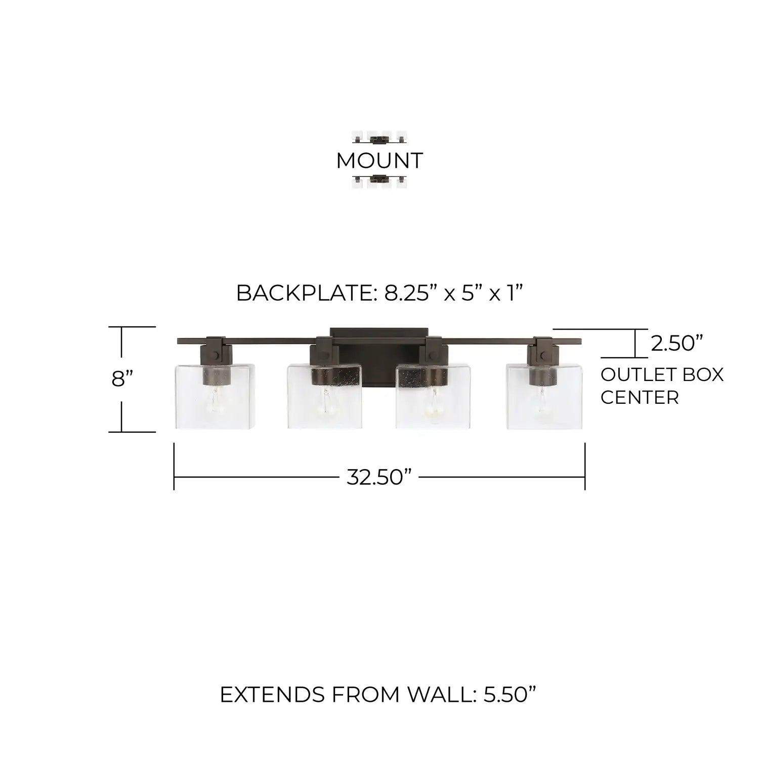 CAPITAL LIGHTING, GRAHAM VANITY, VANITY LIGHT