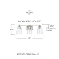 CAPITAL LIGHTING, MYLES VANITY, VANITY LIGHT
