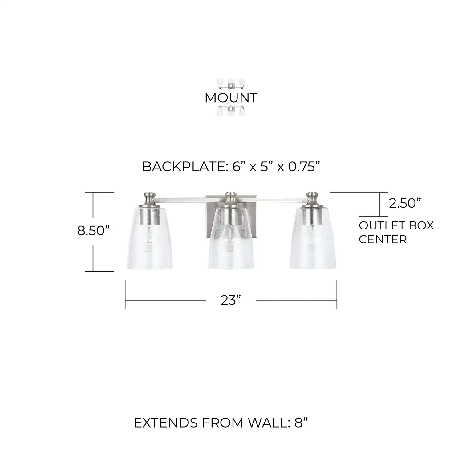 CAPITAL LIGHTING, MYLES VANITY, VANITY LIGHT