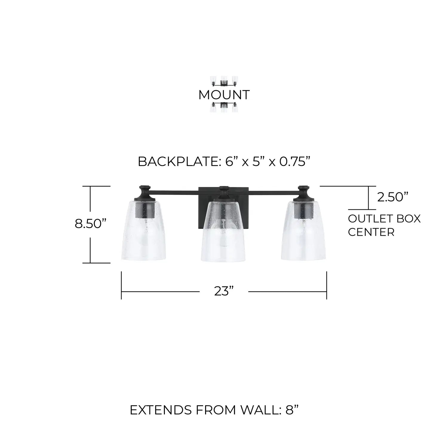 CAPITAL LIGHTING, MYLES VANITY, VANITY LIGHT