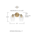 CAPITAL LIGHTING, BEAU VANITY, VANITY LIGHT