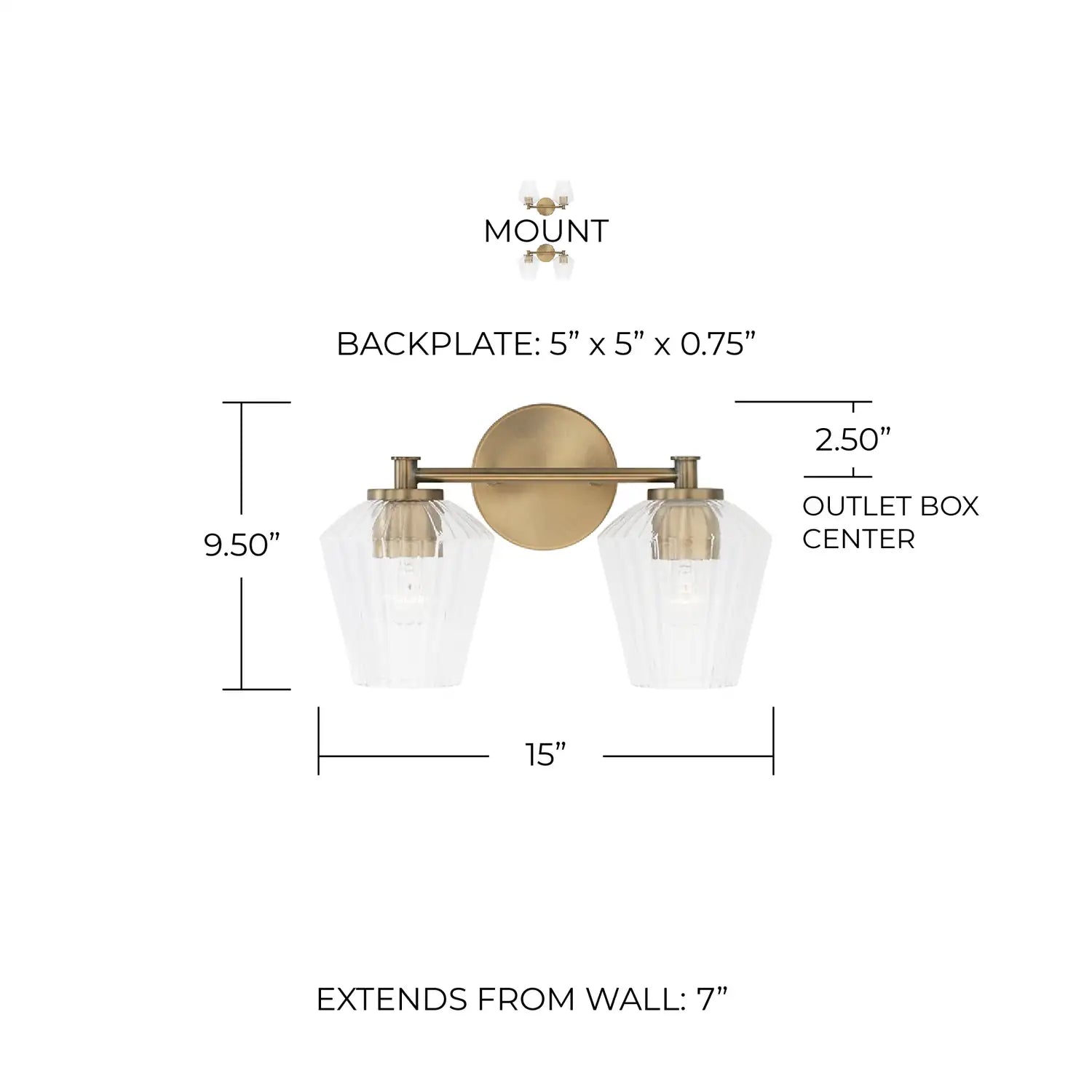 CAPITAL LIGHTING, BEAU VANITY, VANITY LIGHT